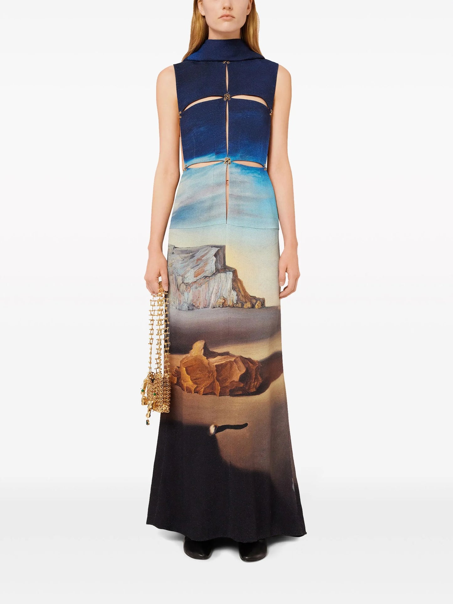 Salvador Dali sleeveless gown