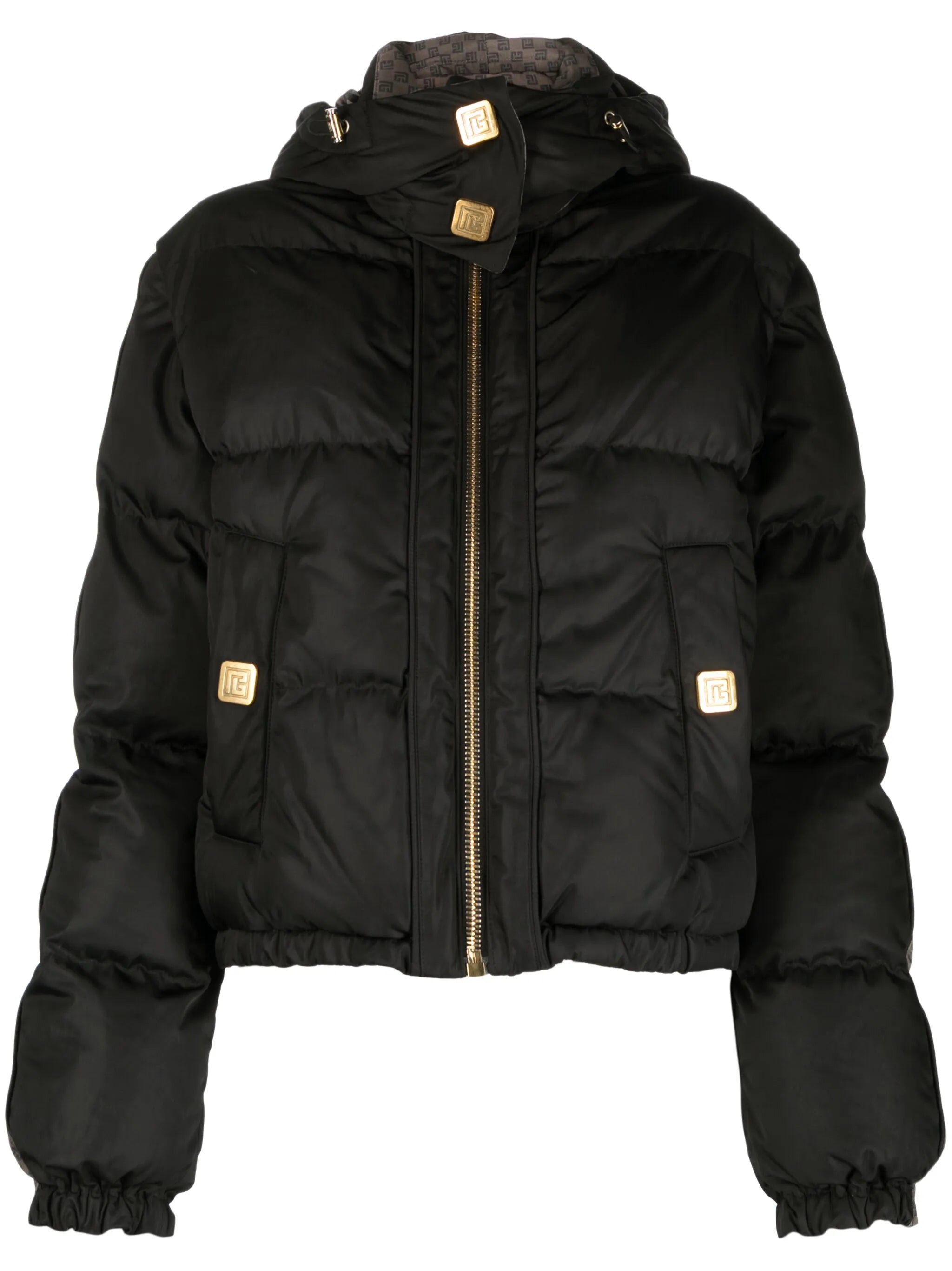 monogram-print padded ski jacket