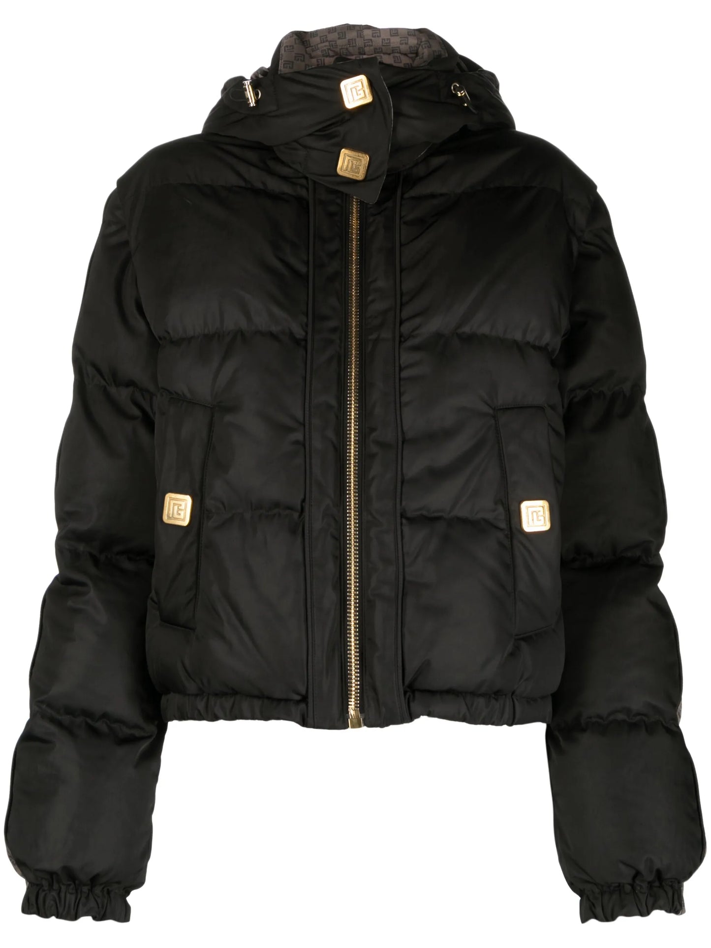 monogram-print padded ski jacket