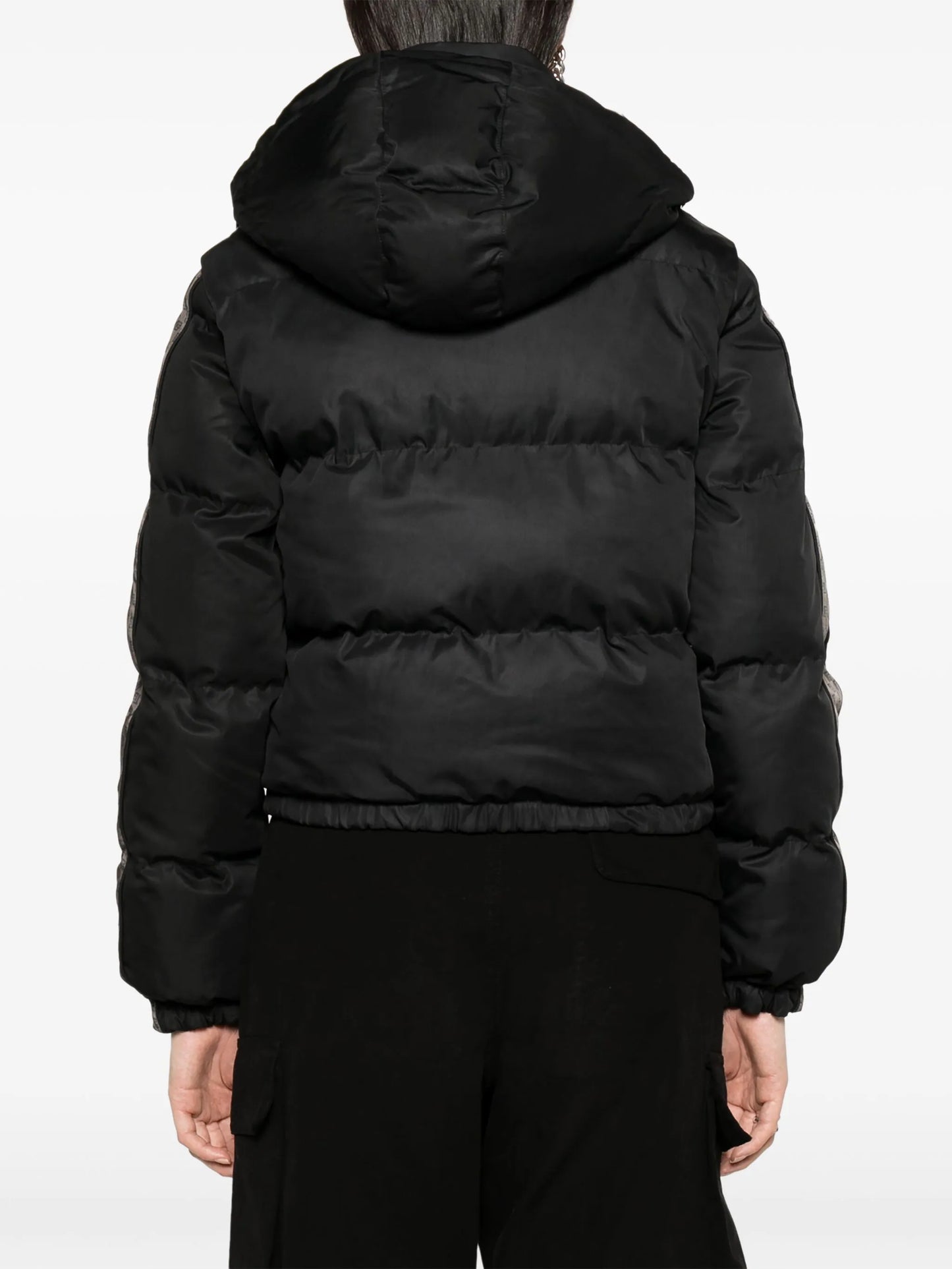 monogram-print padded ski jacket