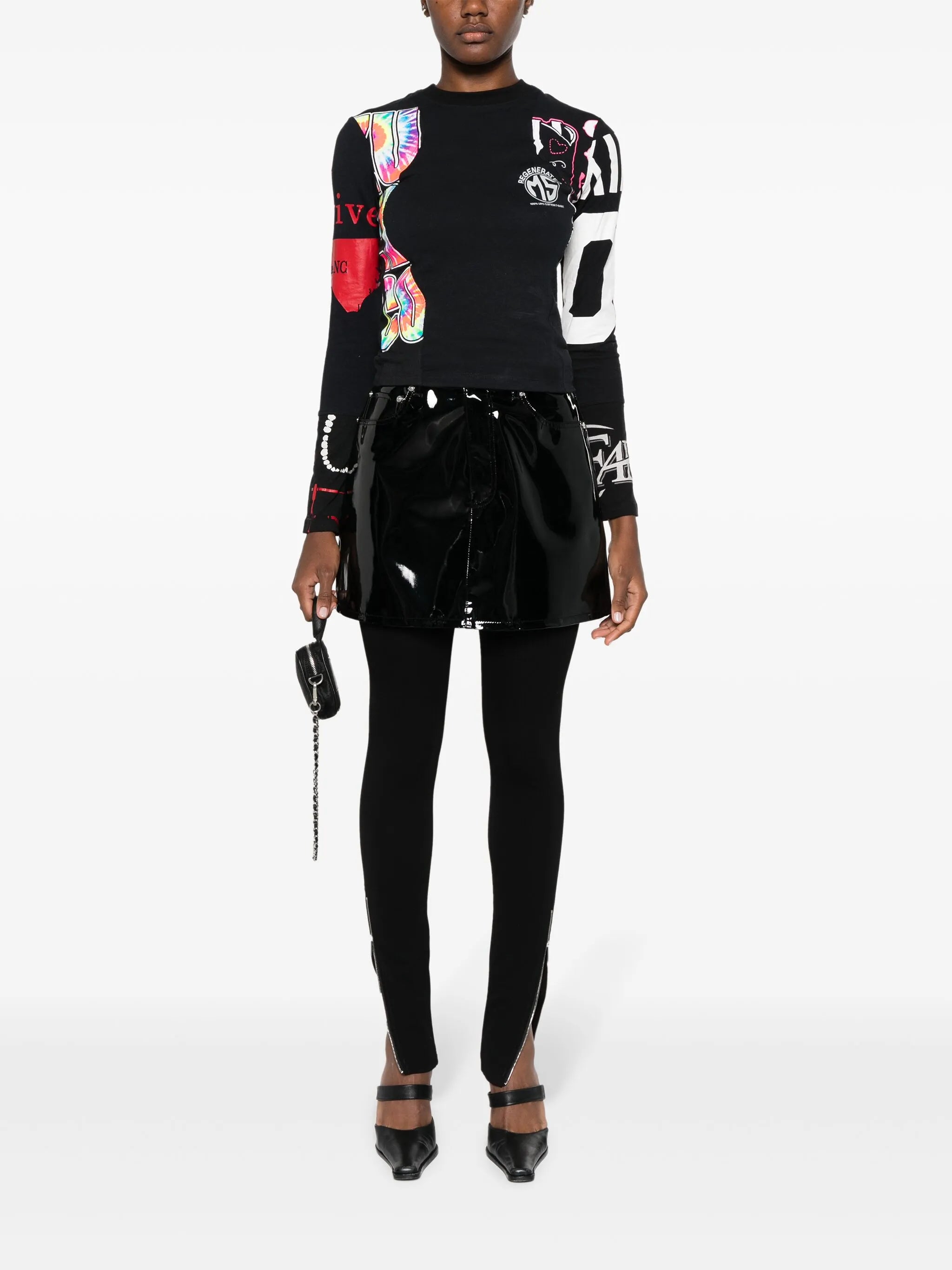Regenerated graphic-print T-shirt