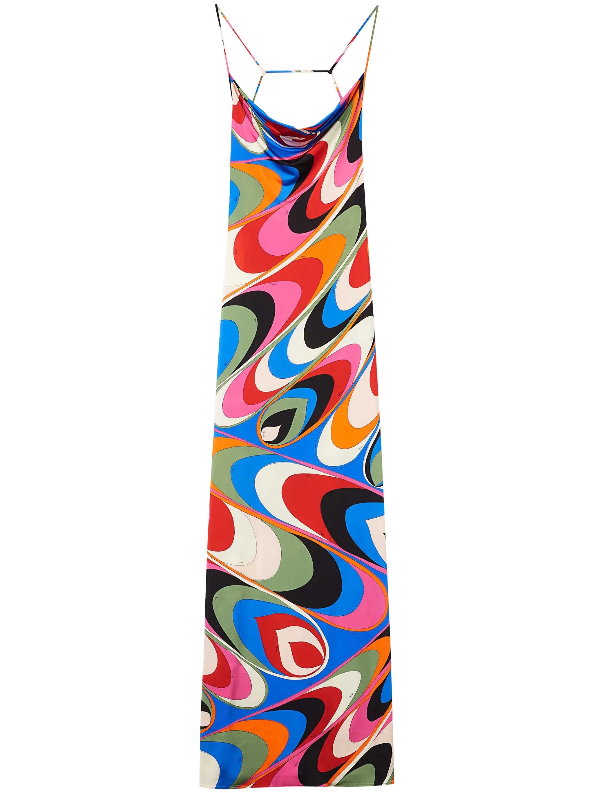 Onde-print long dress