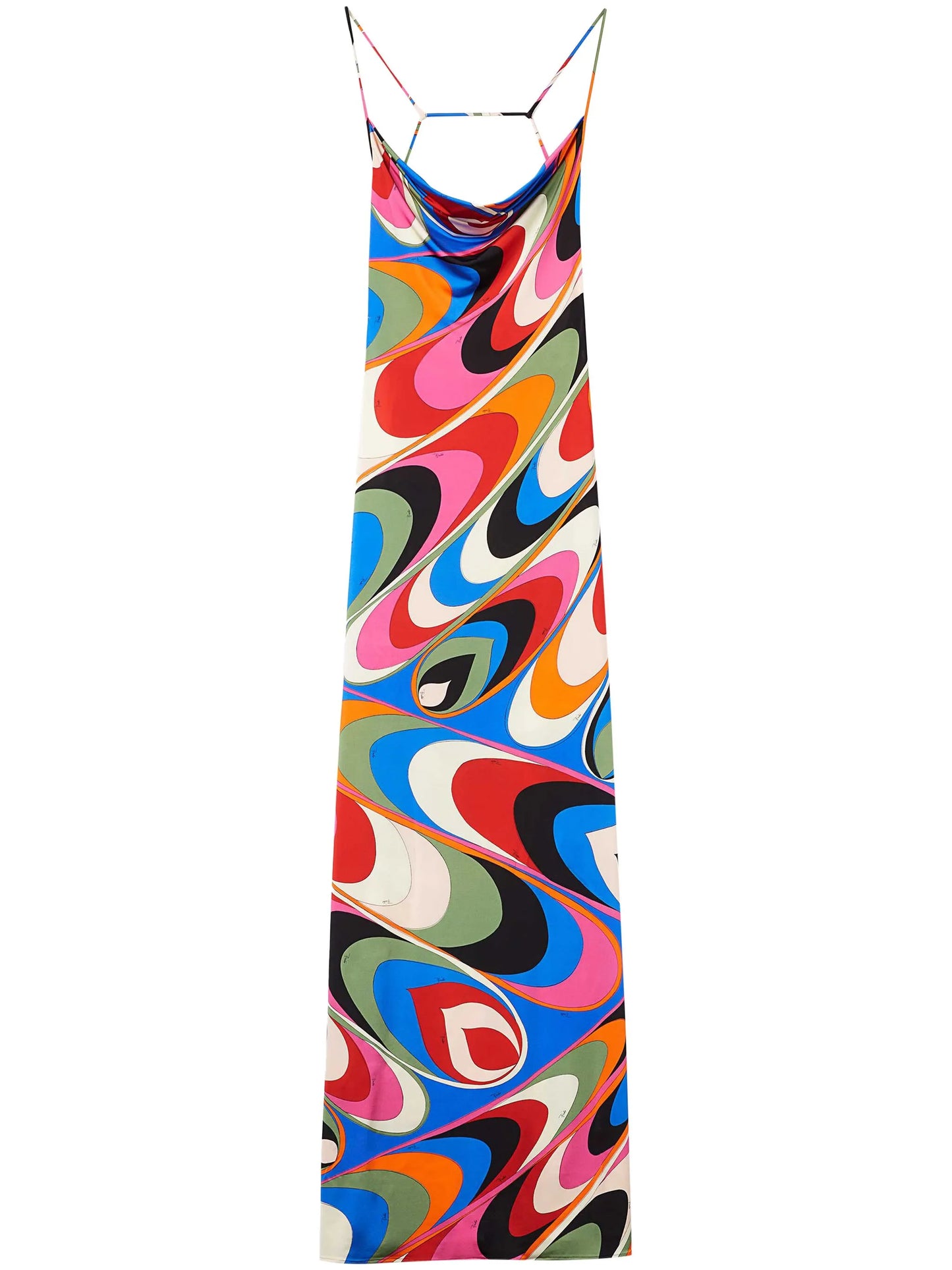 Onde-print long dress