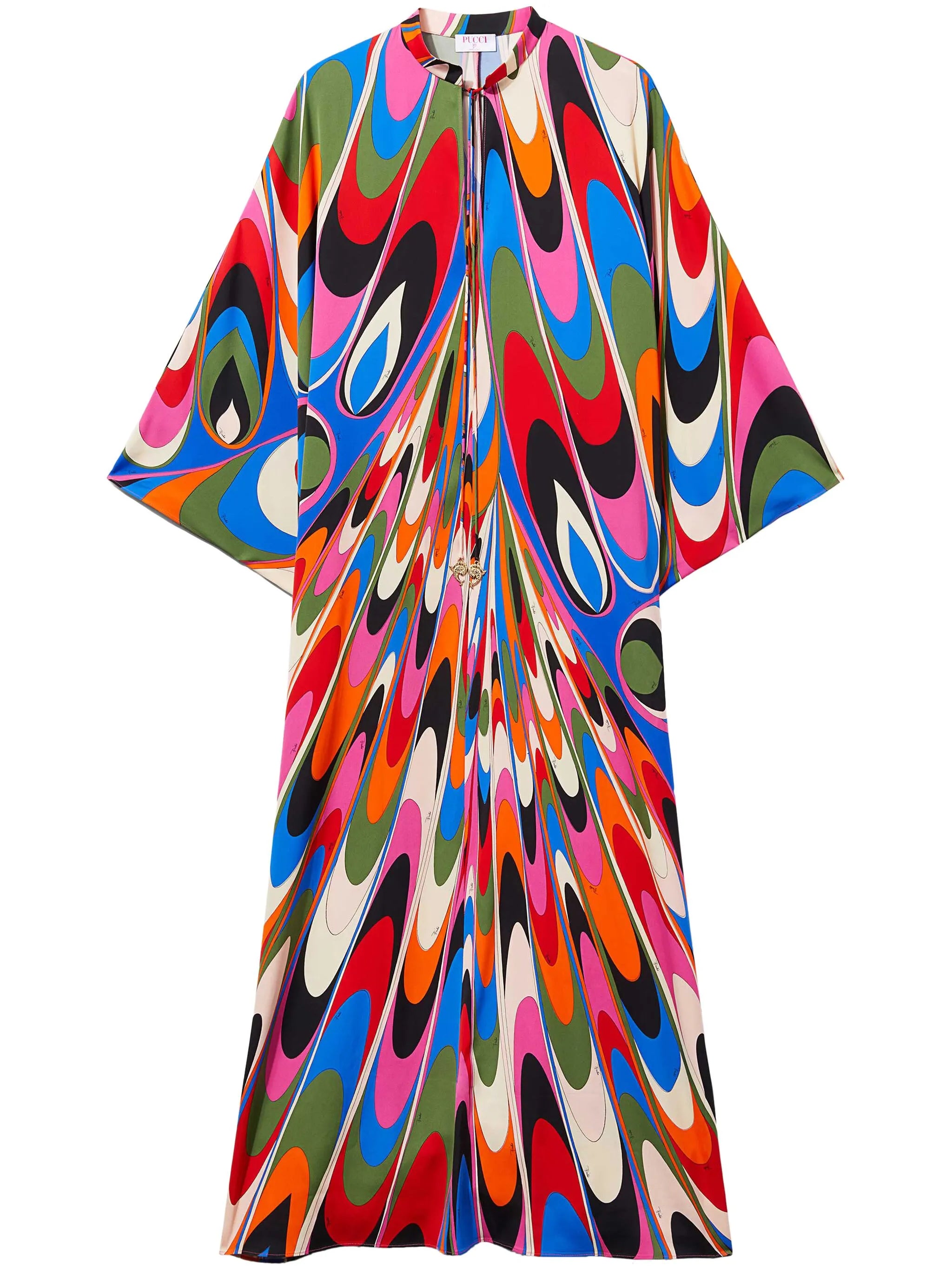 abstract print floor-length kaftan