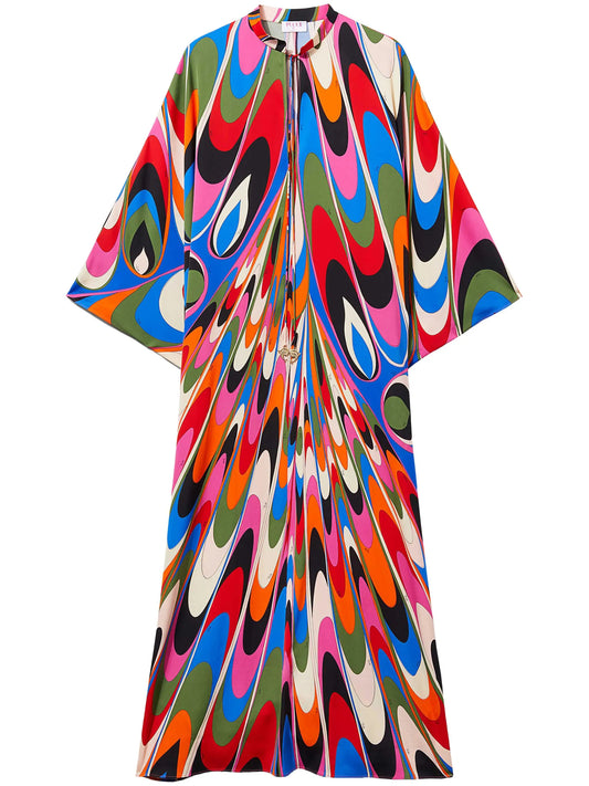 abstract print floor-length kaftan