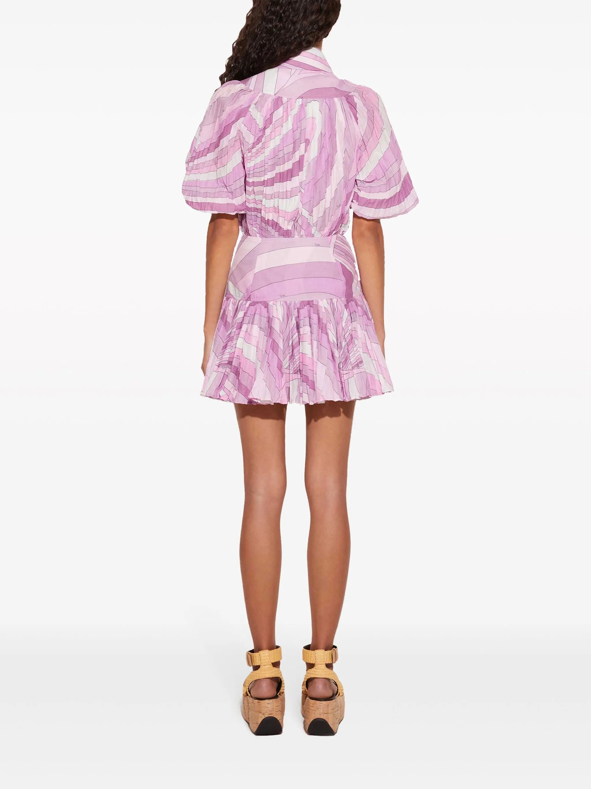 Irude-print pleated dress