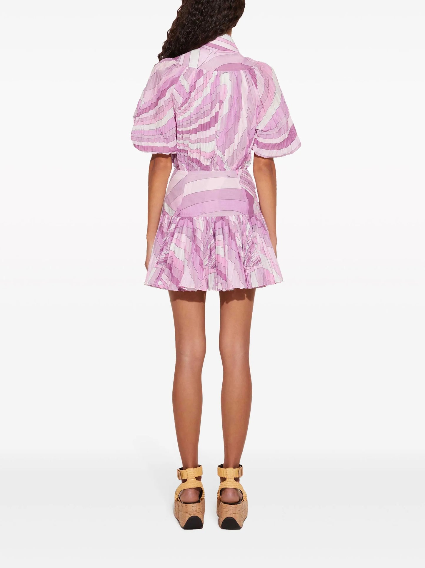 Irude-print pleated dress