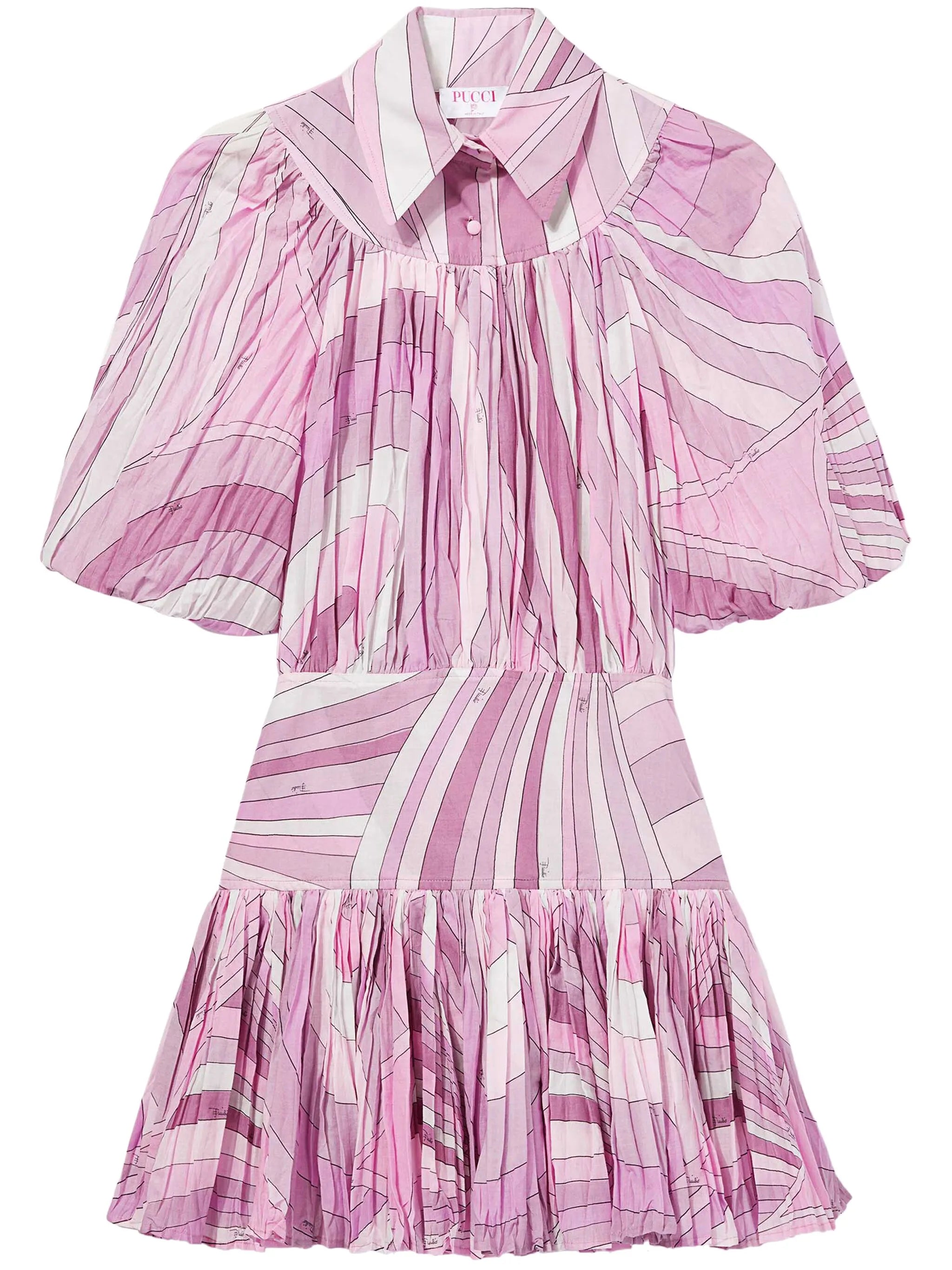 Irude-print pleated dress