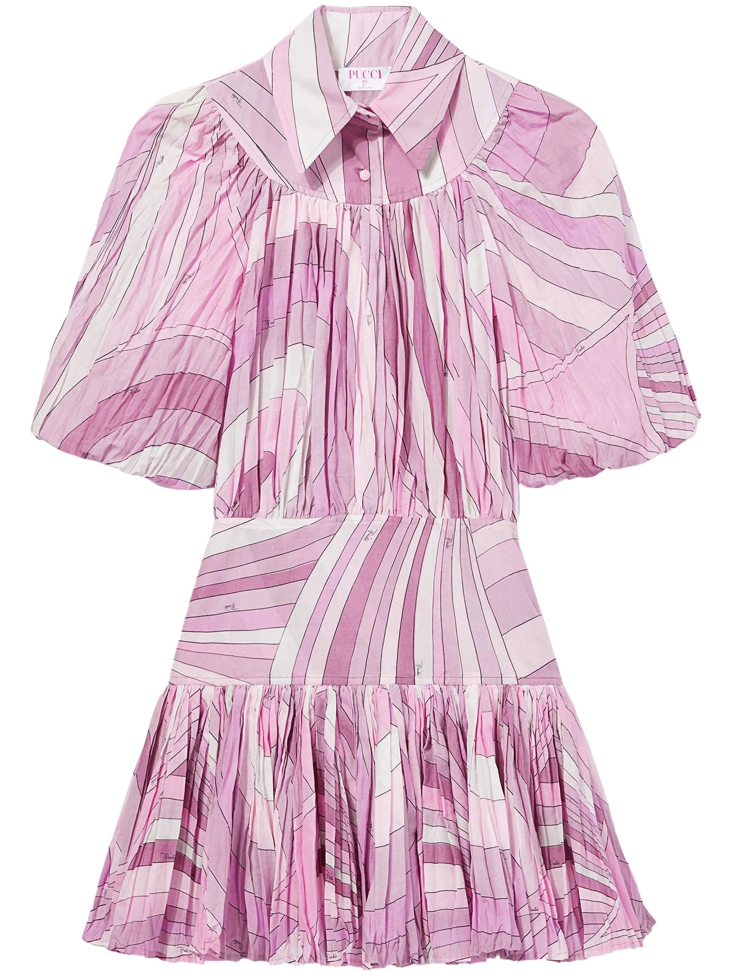 Irude-print pleated dress