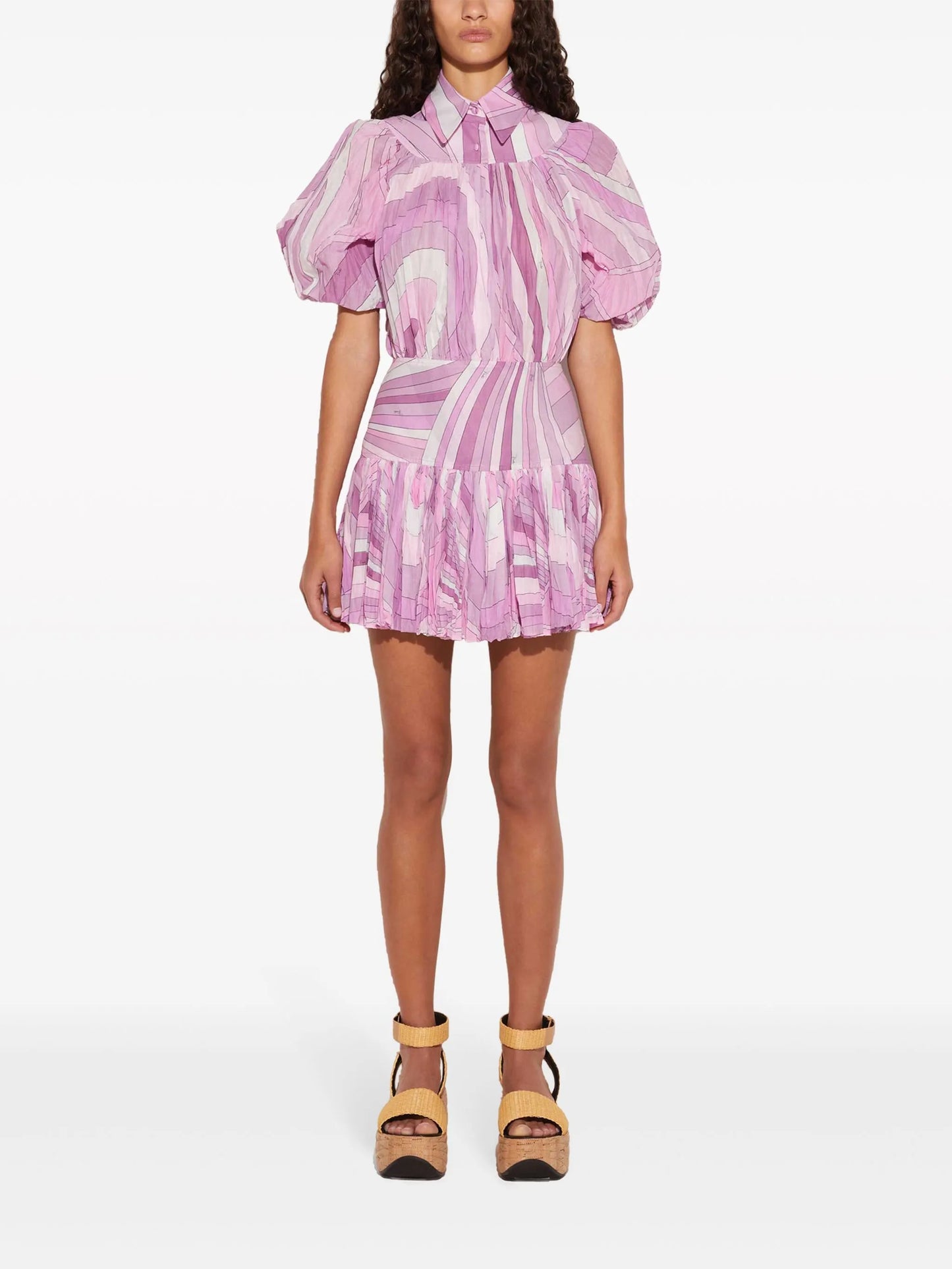 Irude-print pleated dress