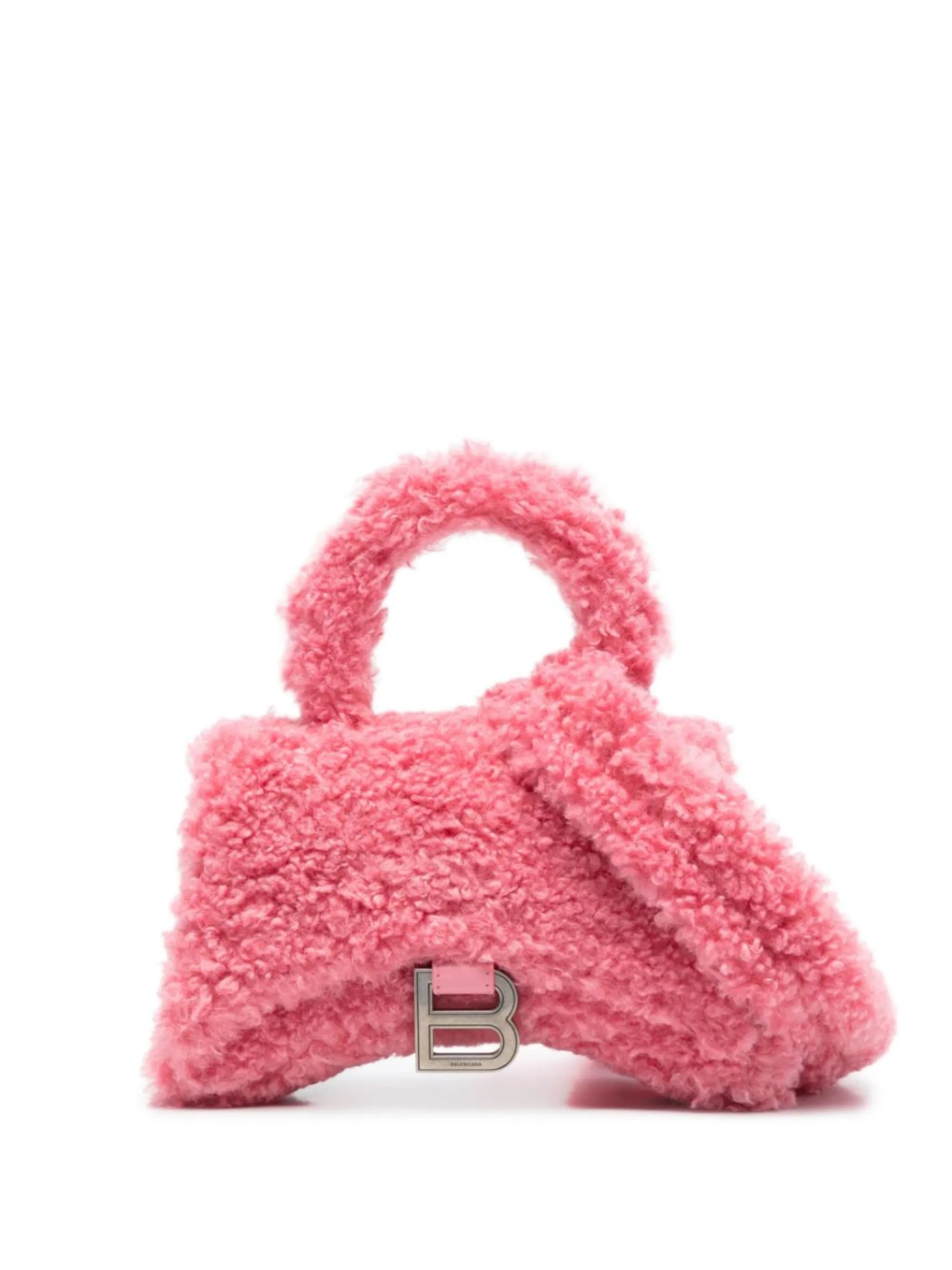 mini Hourglass shearling tote bag