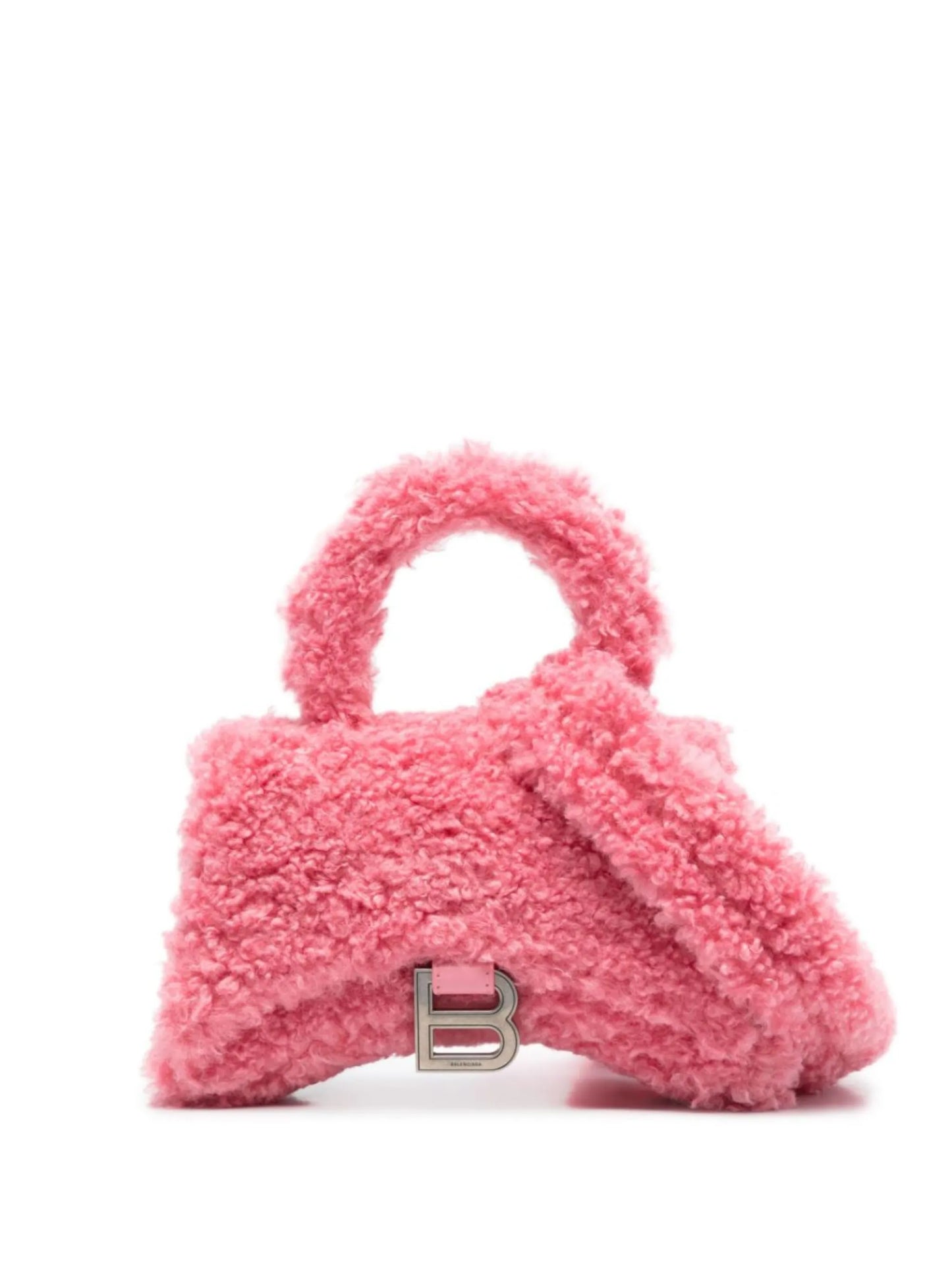 mini Hourglass shearling tote bag