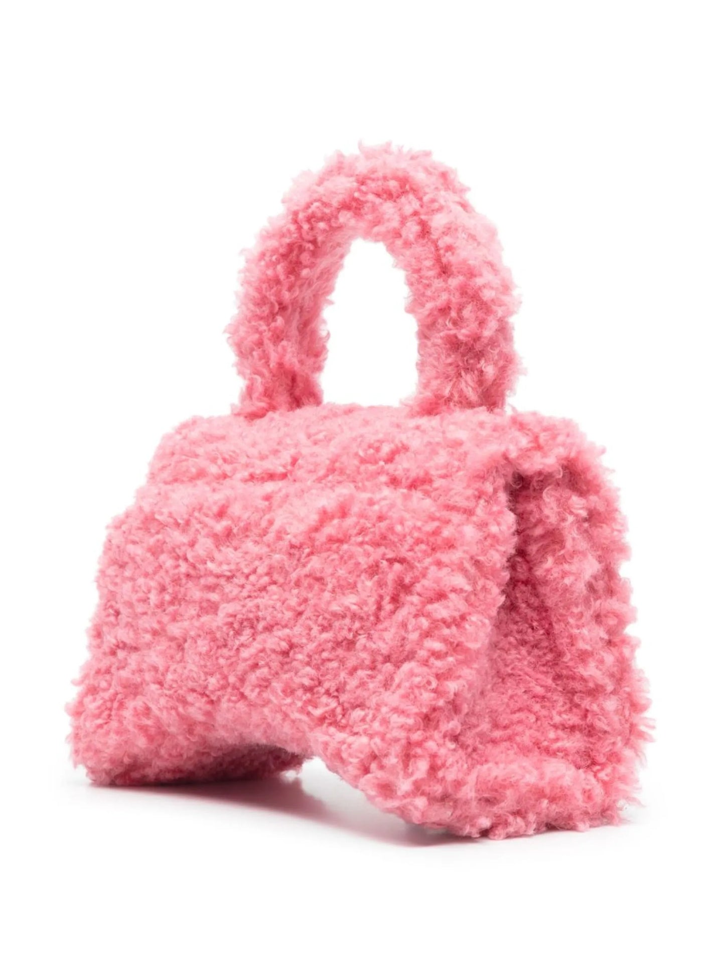 mini Hourglass shearling tote bag