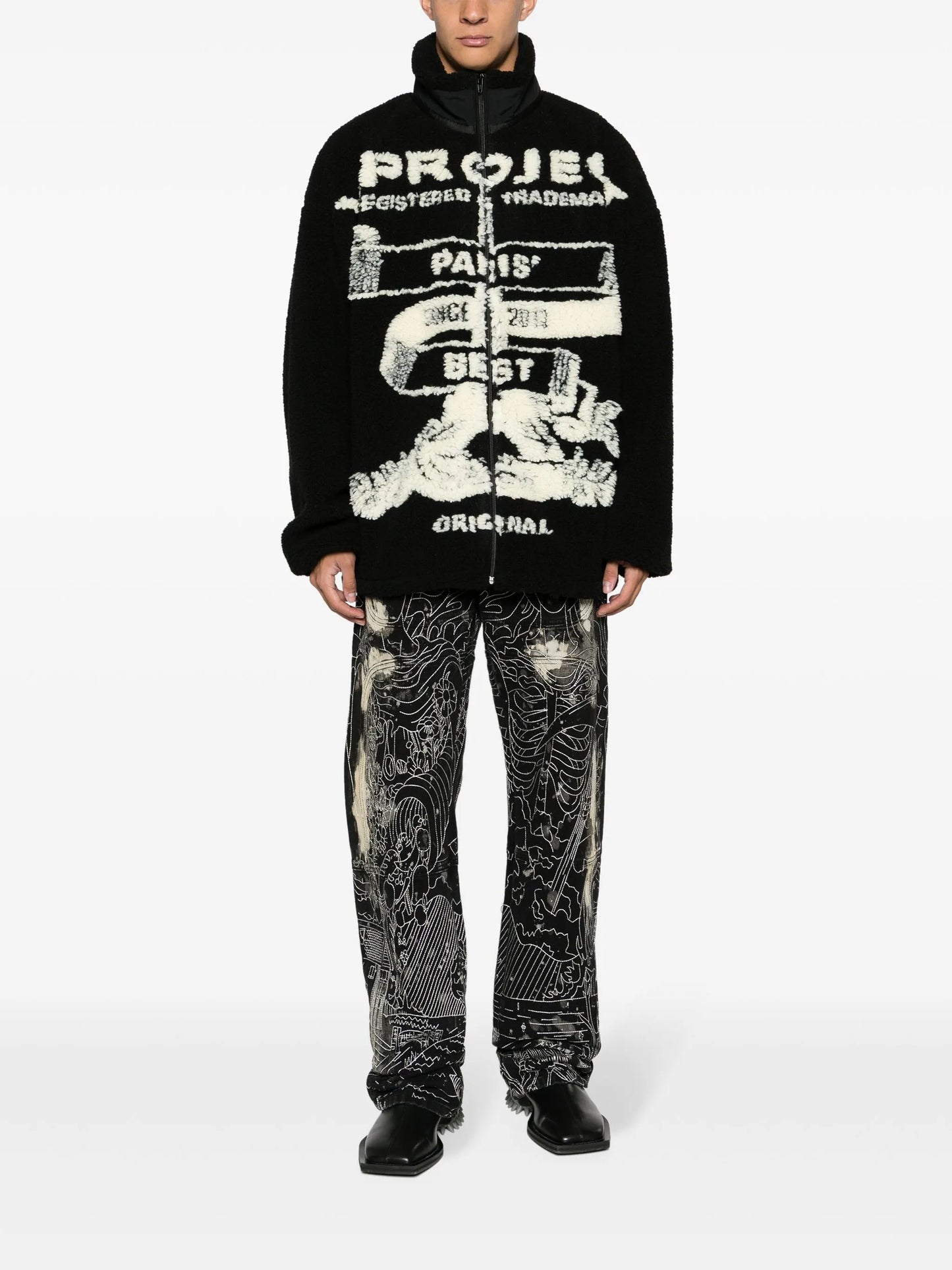 Paris' Best jacquard fleece jacket