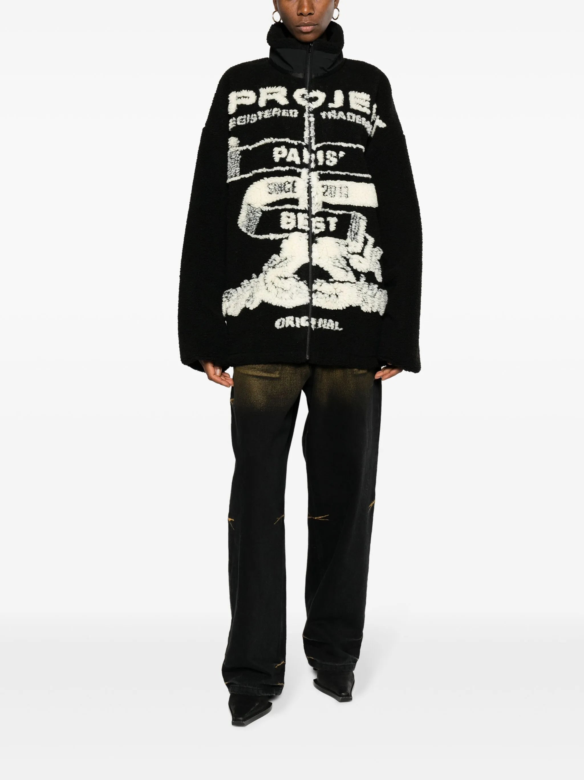 Paris' Best jacquard fleece jacket
