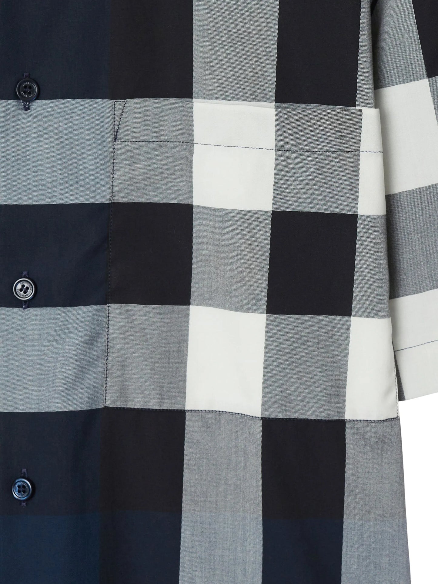 check-pattern cotton shirt