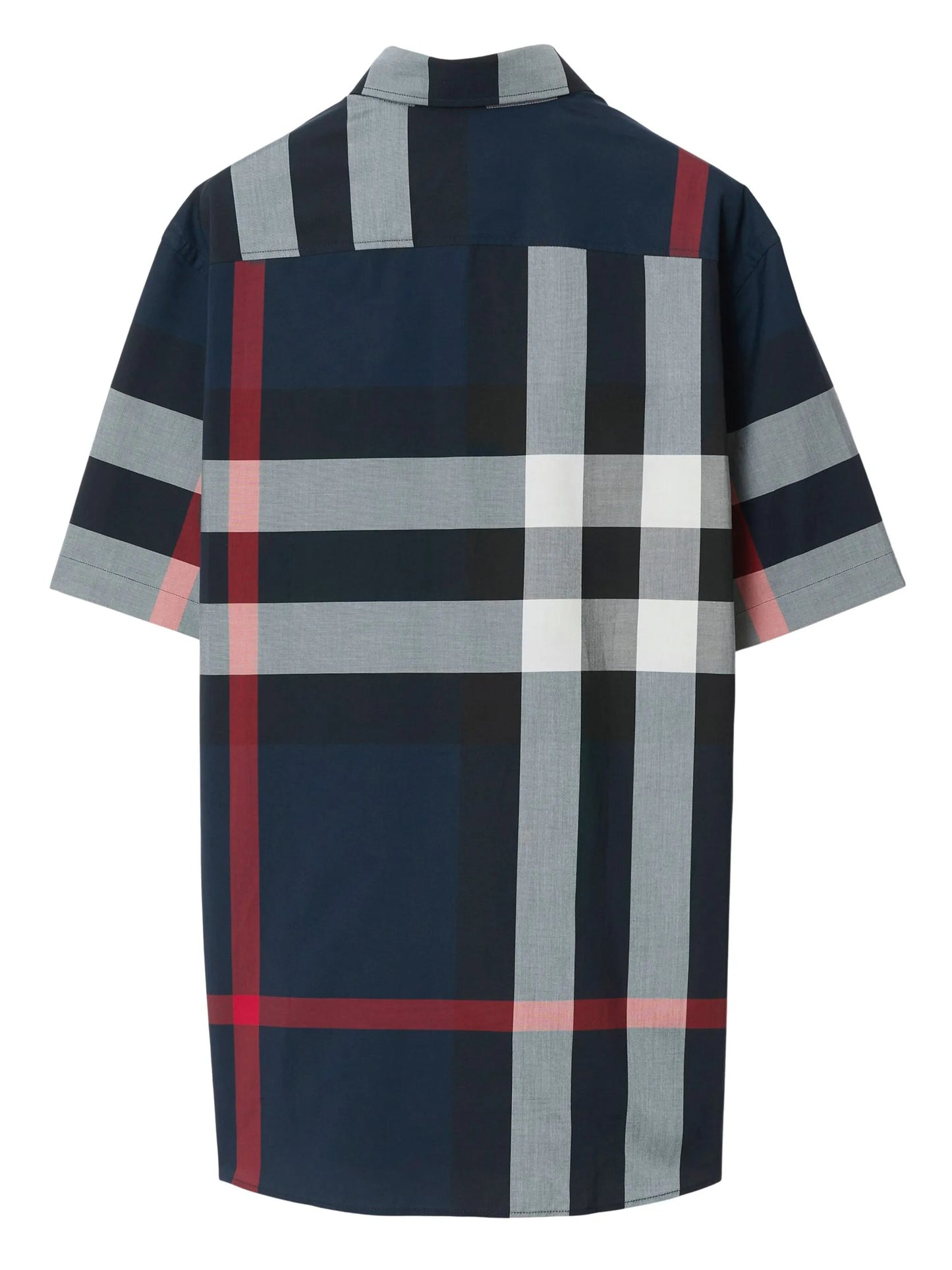 check-pattern cotton shirt