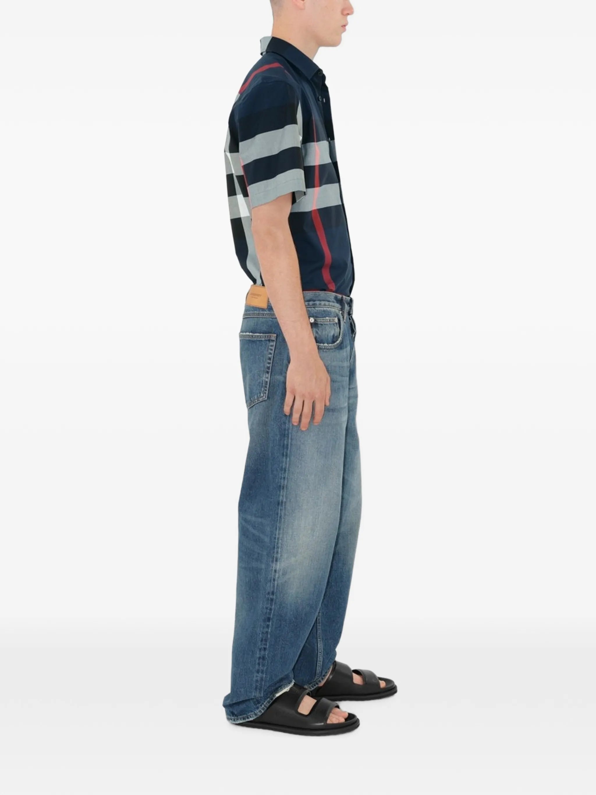 slim fit Check cotton shirt