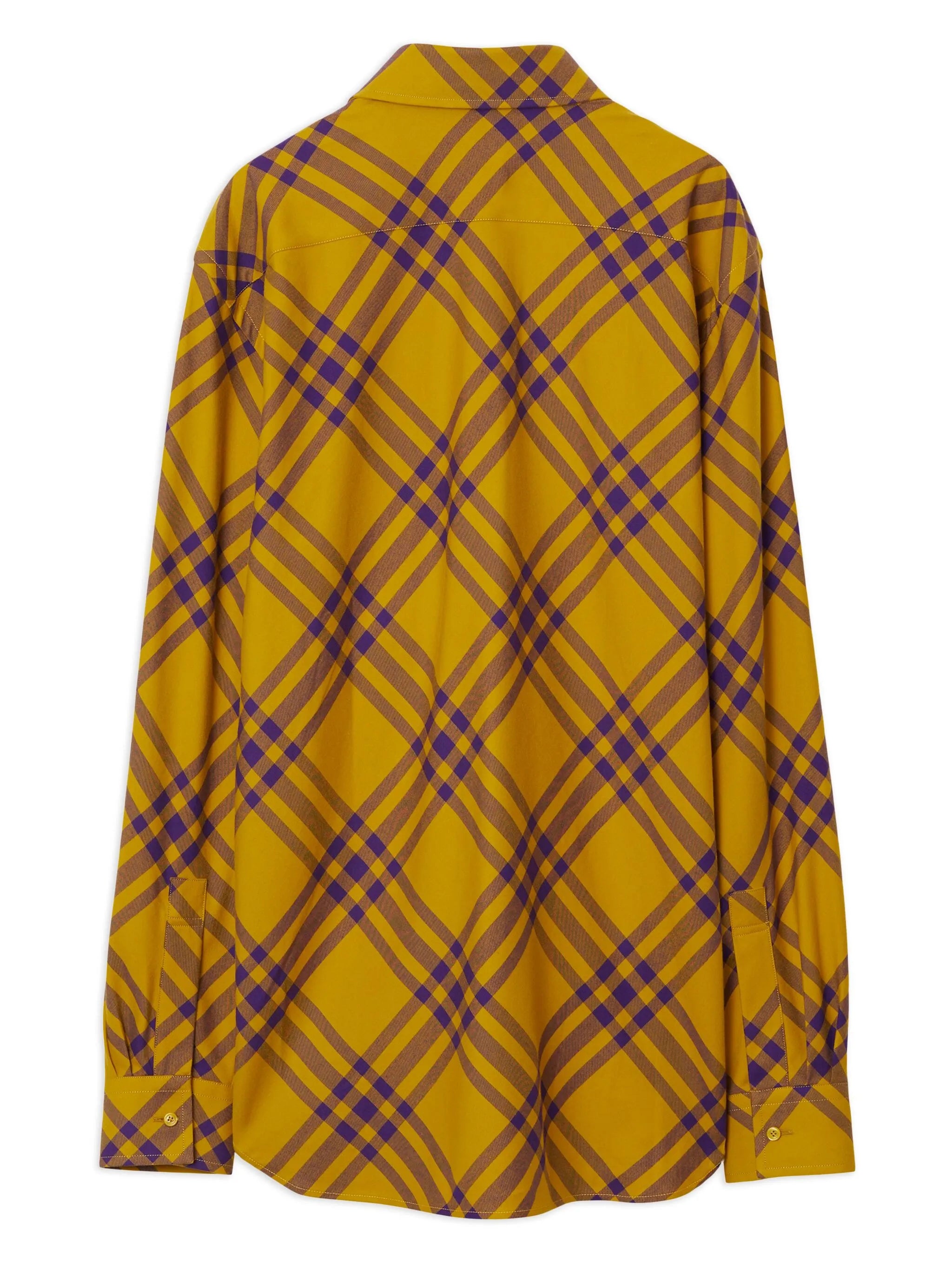 check-pattern cotton shirt