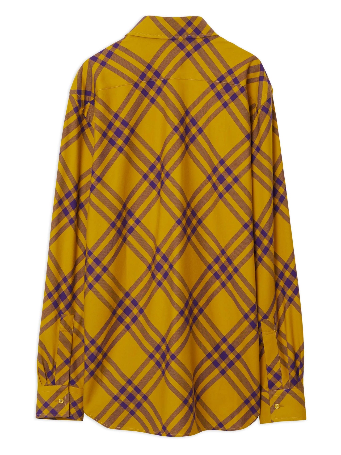 check-pattern cotton shirt