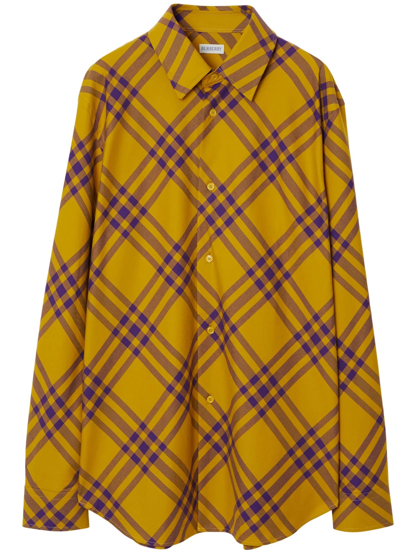 check-pattern cotton shirt