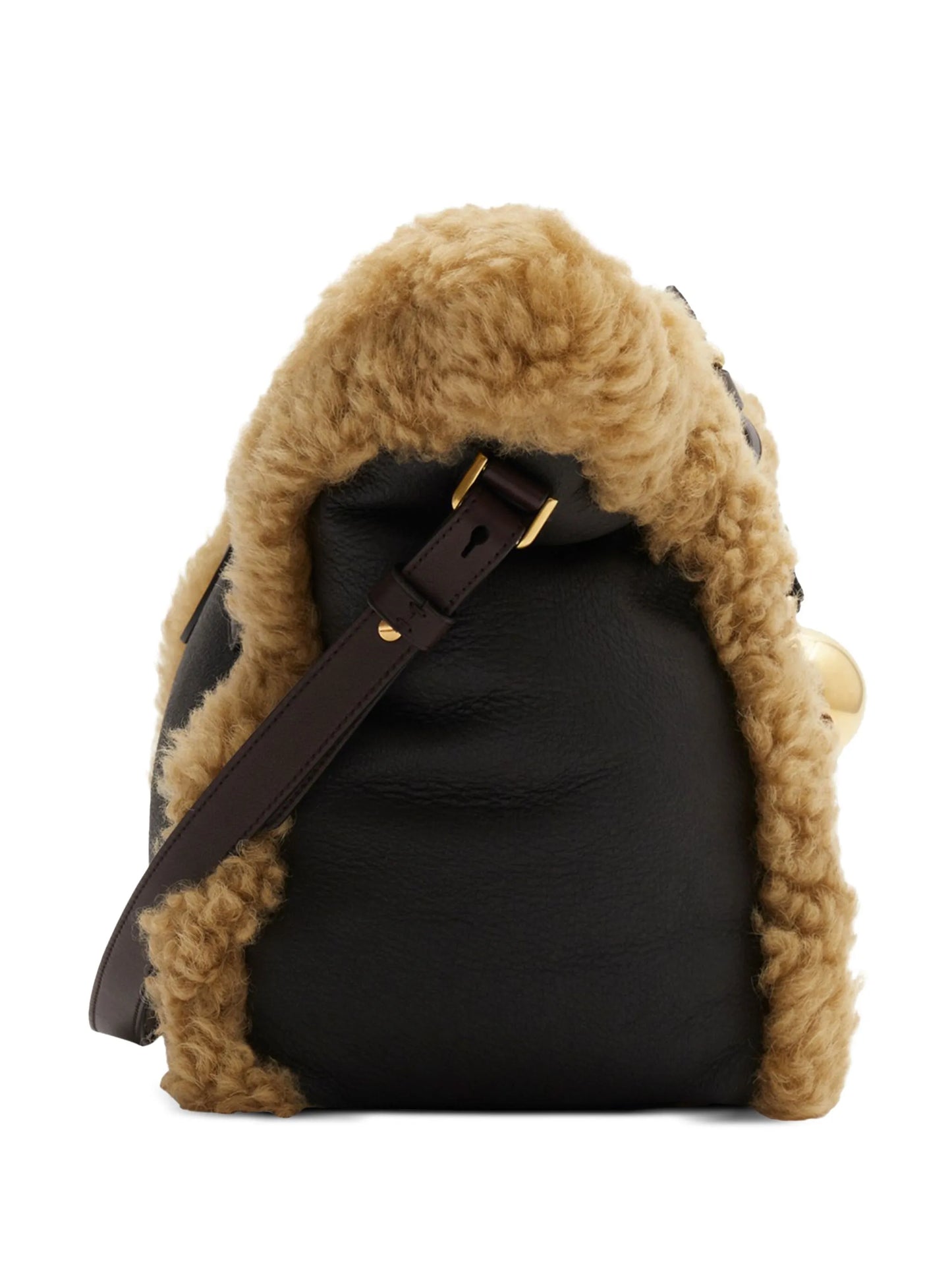 Shield shearling tote bag