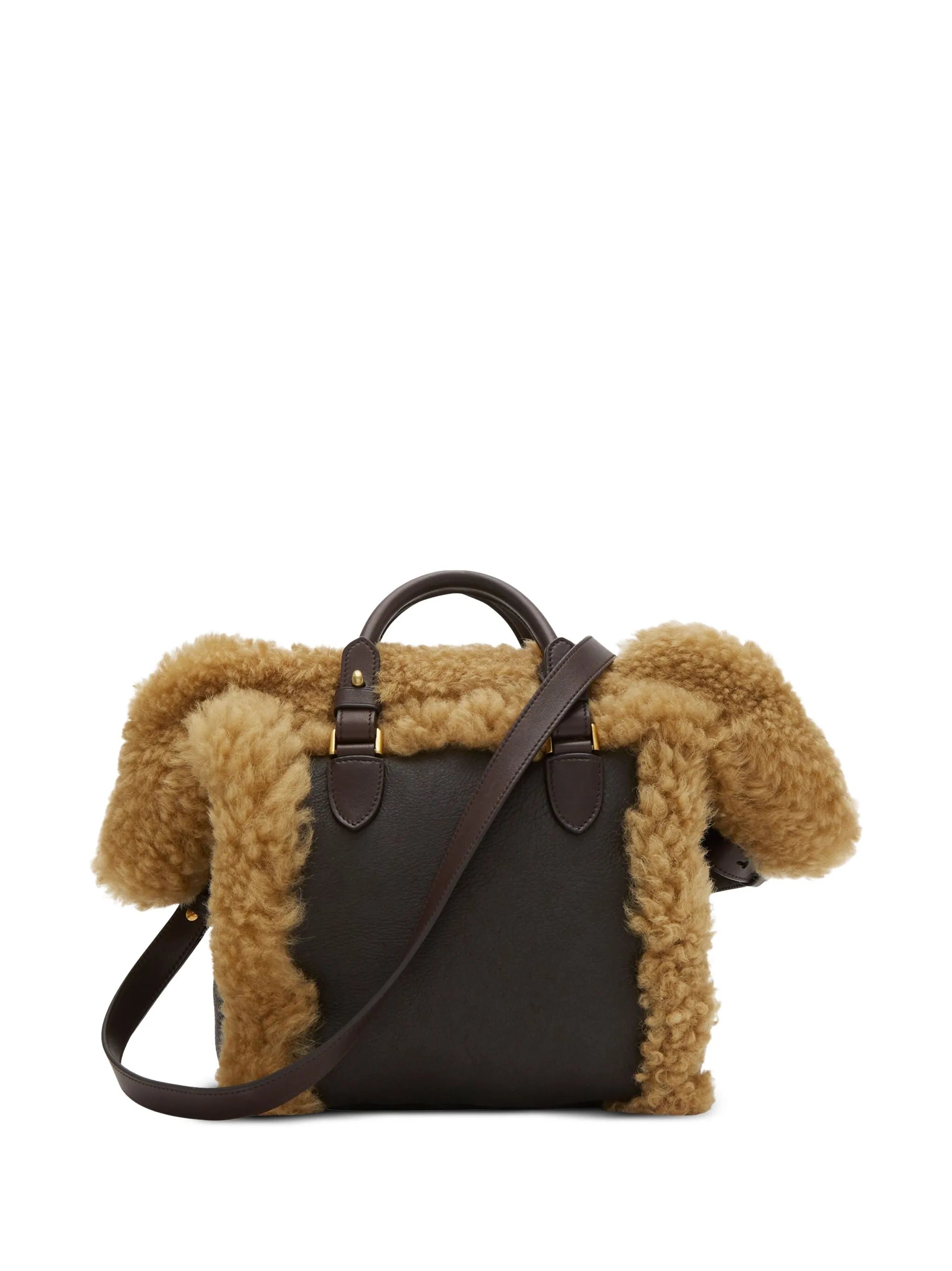 Shield shearling tote bag