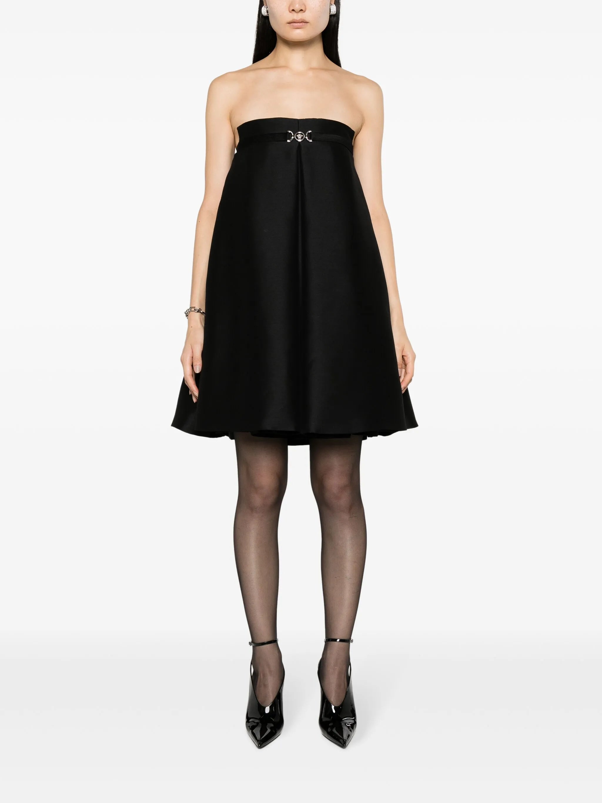 Medusa '95 box-pleated minidress
