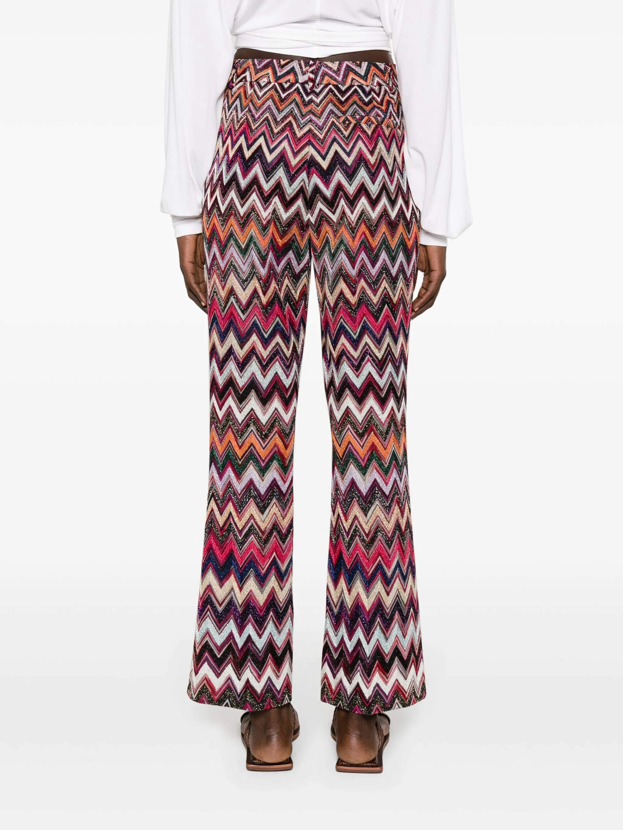 Zigzag lurex trousers