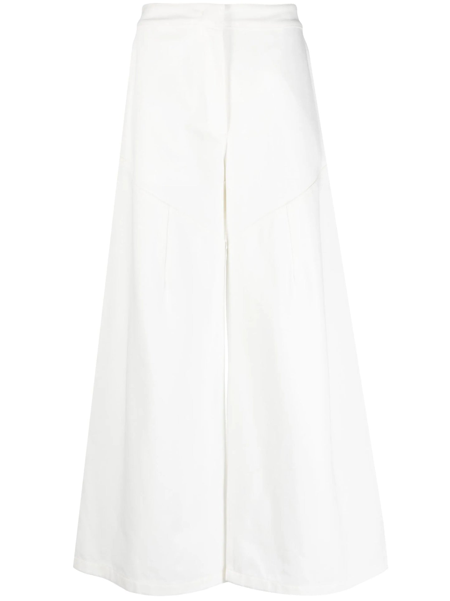 wide-leg cotton trousers