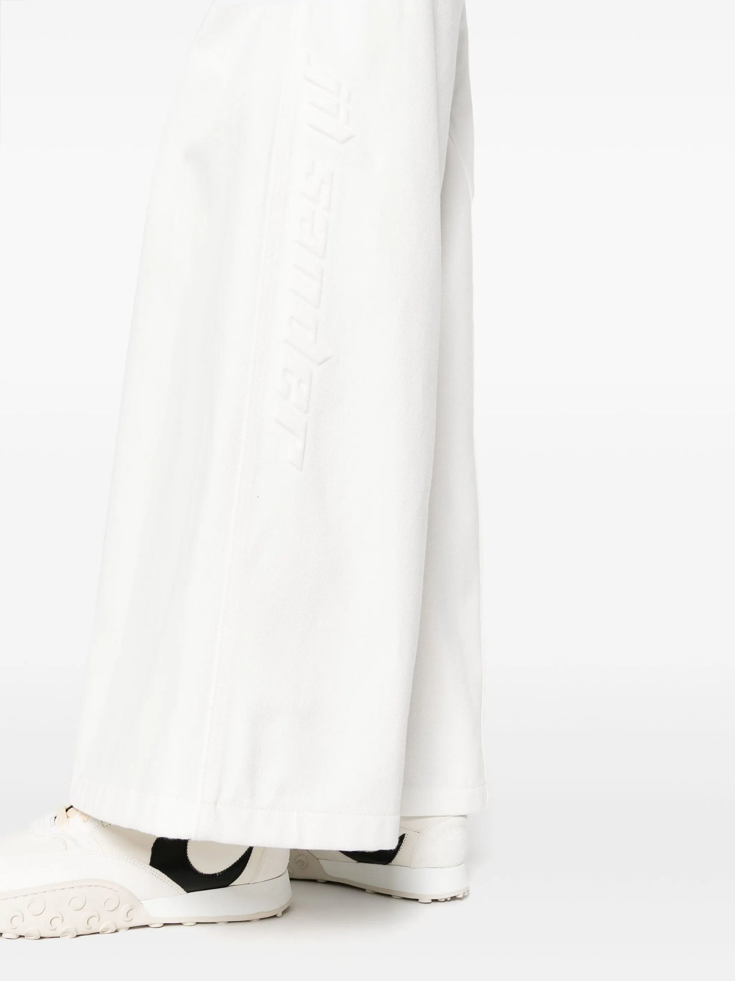 wide-leg cotton trousers