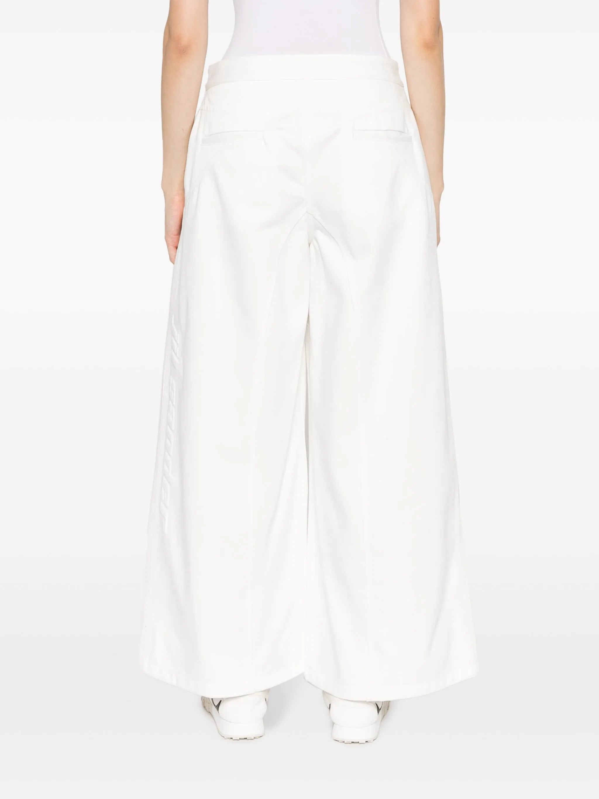 wide-leg cotton trousers