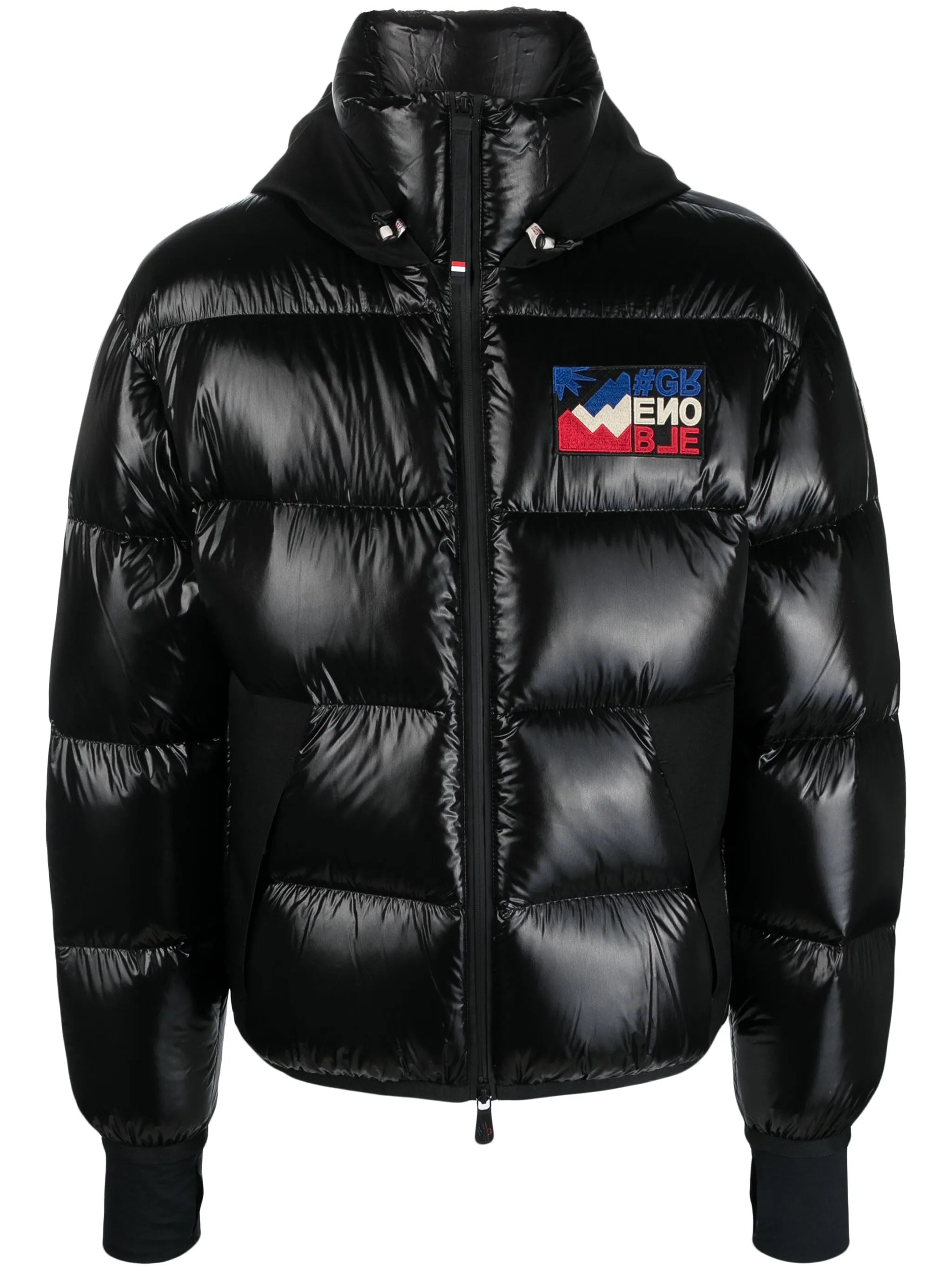 Marcassin logo-patch padded jacket