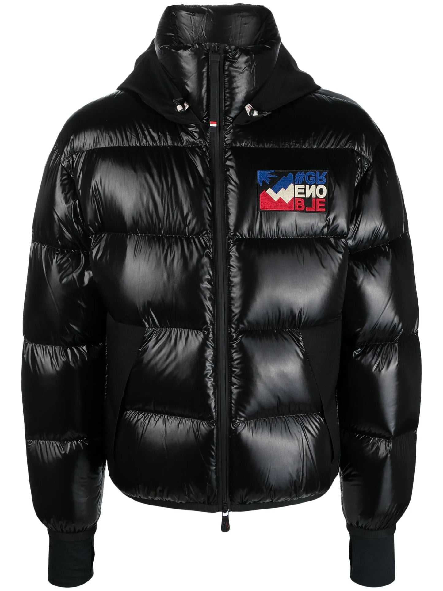 Marcassin logo-patch padded jacket