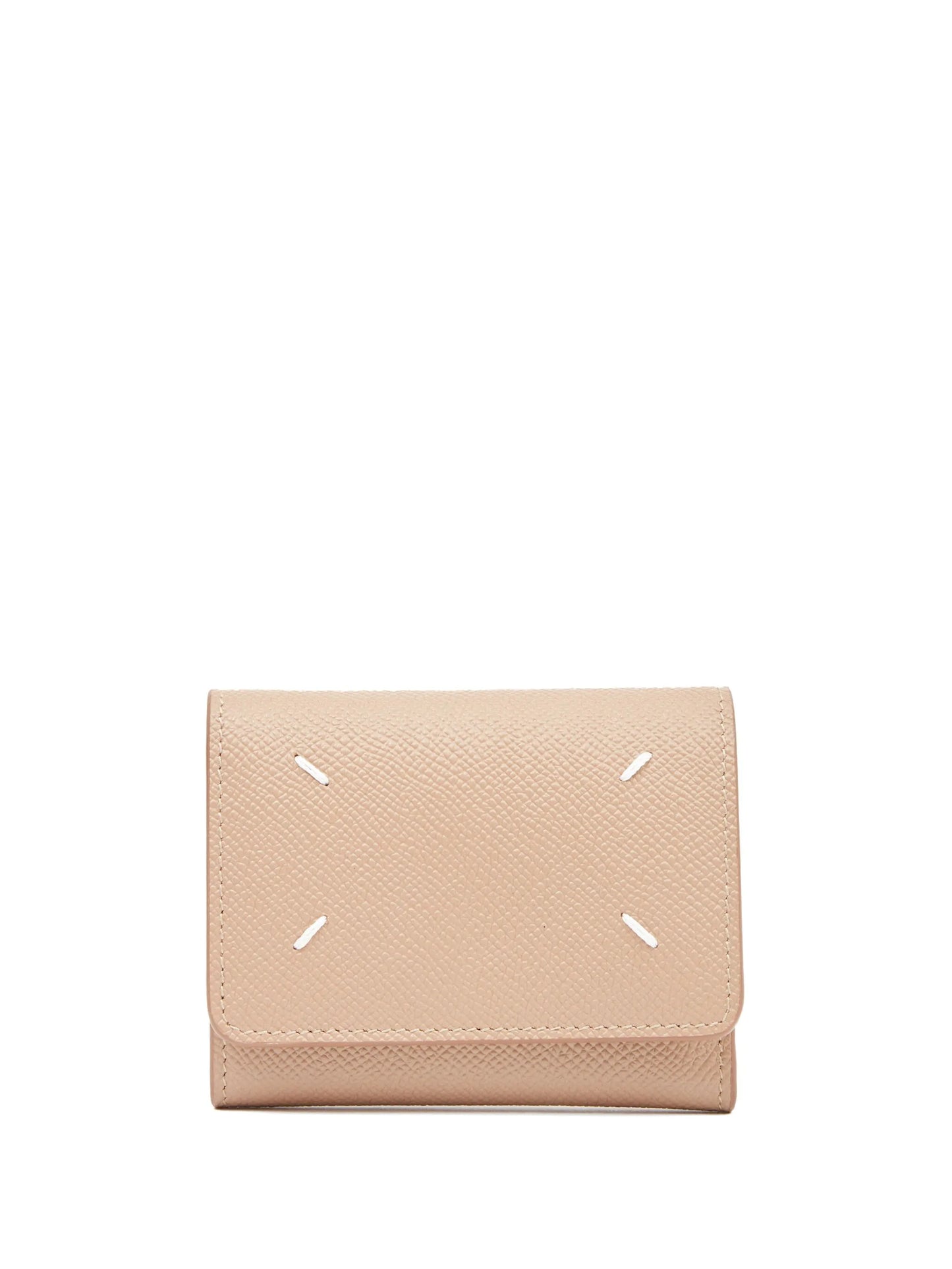 Four-Stitch tri-fold leather wallet