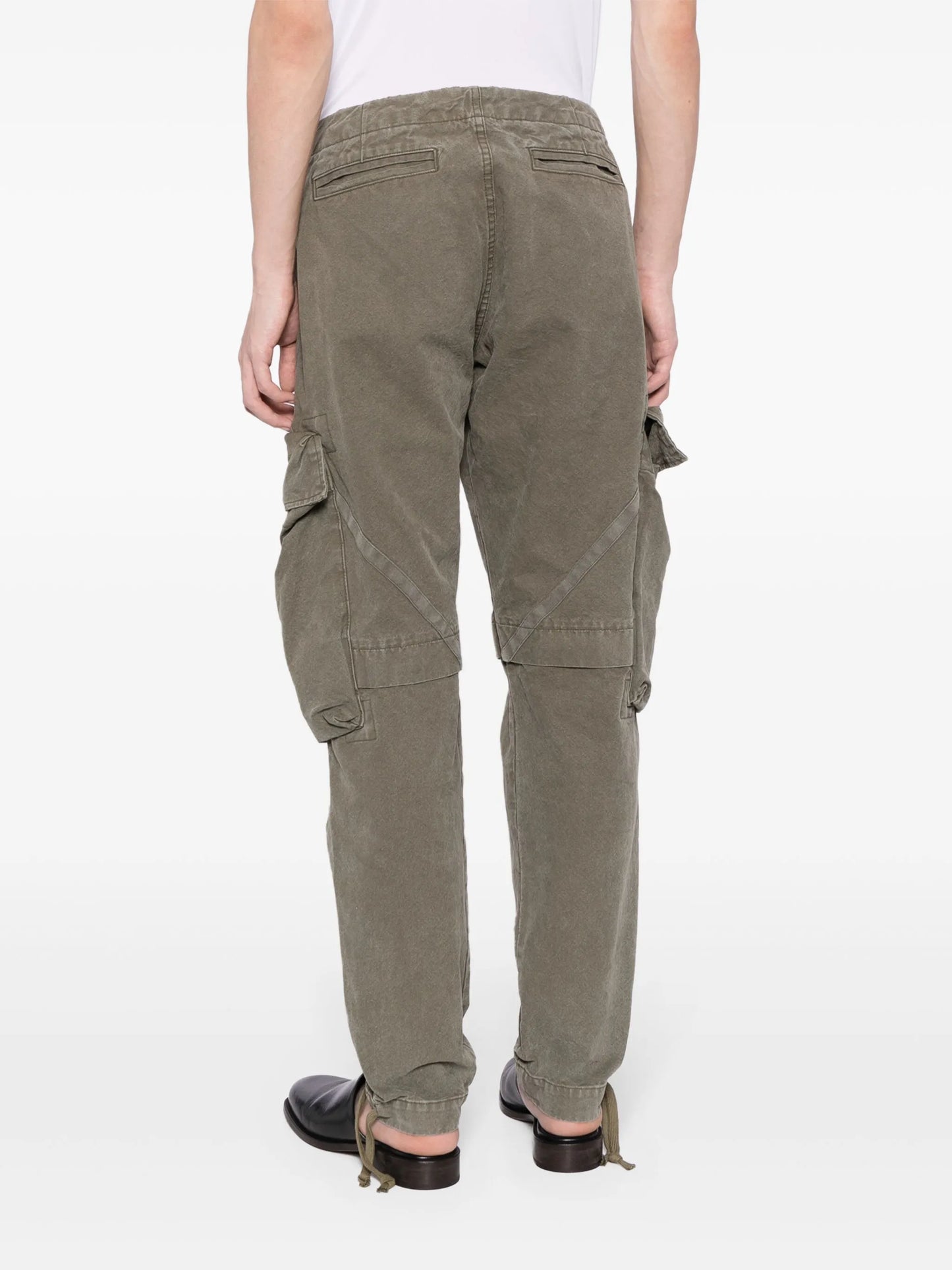 tapered cotton cargo trousers