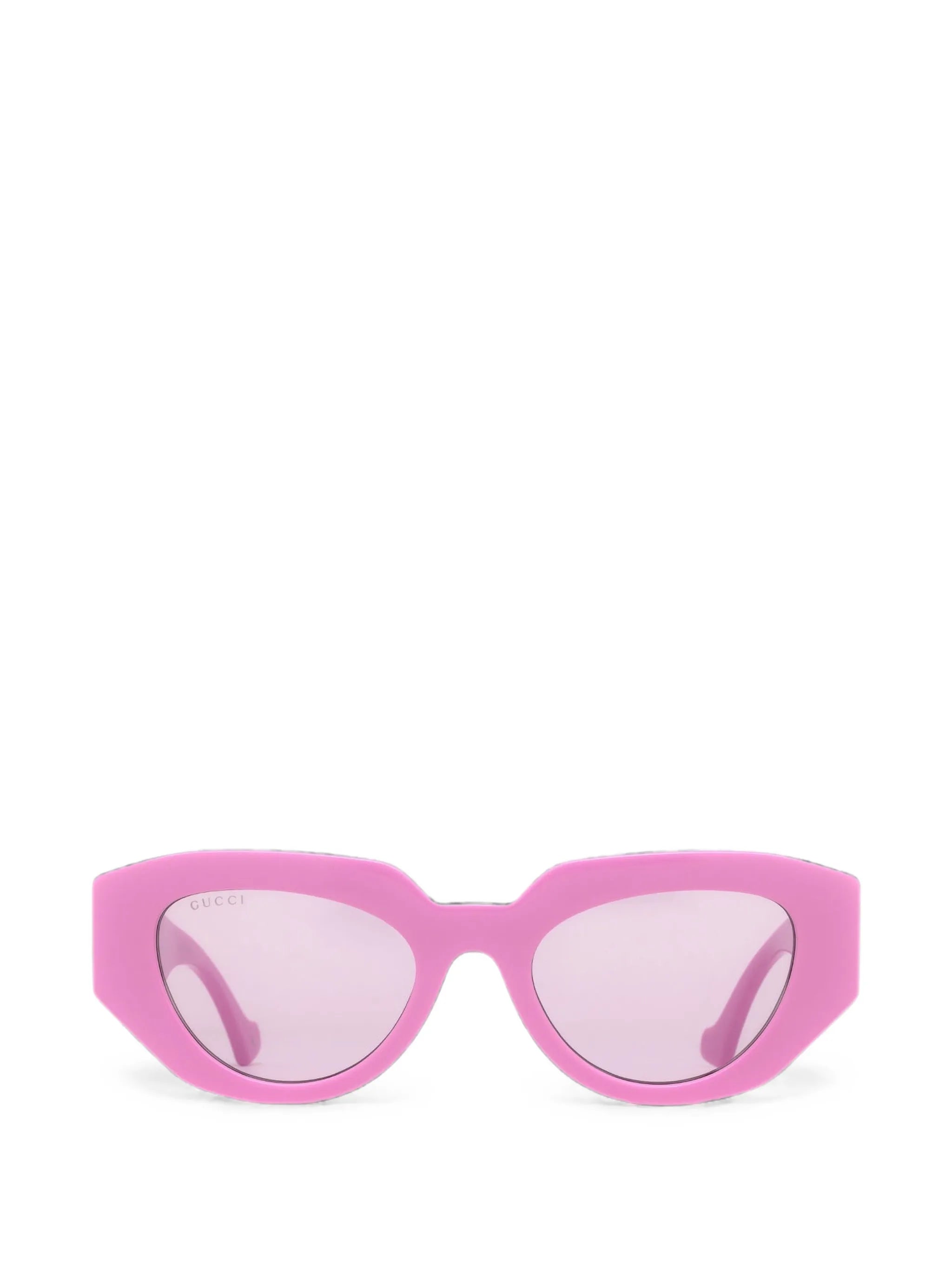geometric-frame glasses