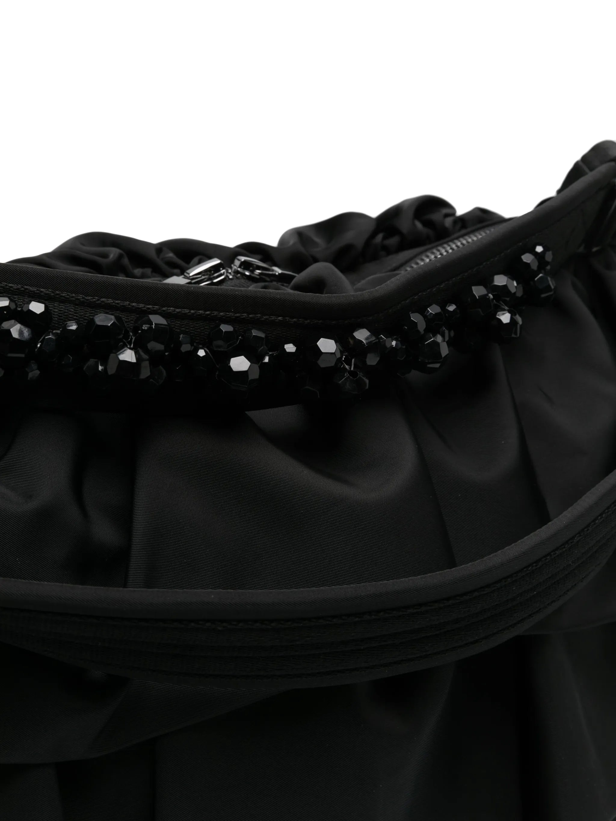 frill-detailed canvas tote bag