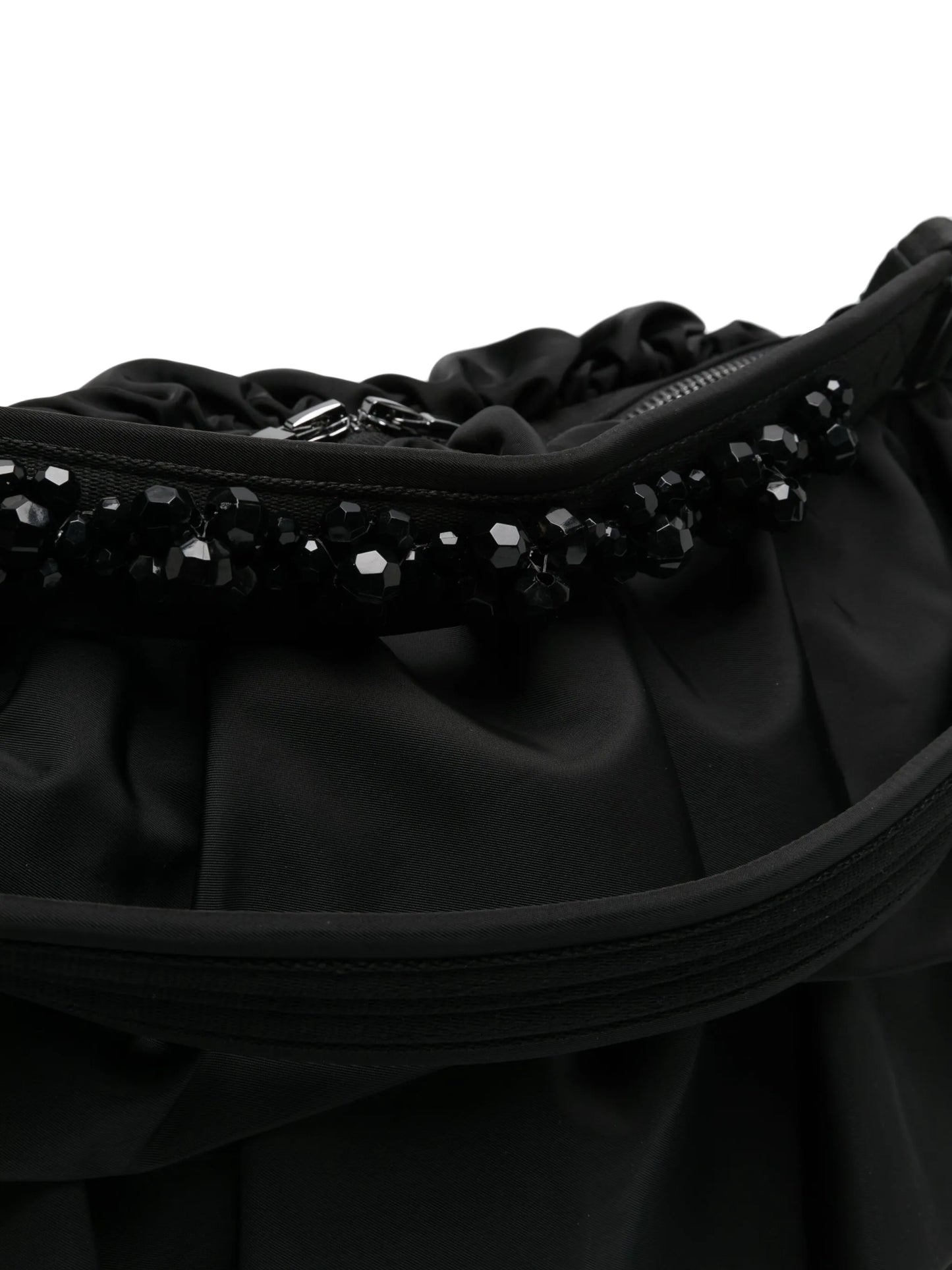 frill-detailed canvas tote bag
