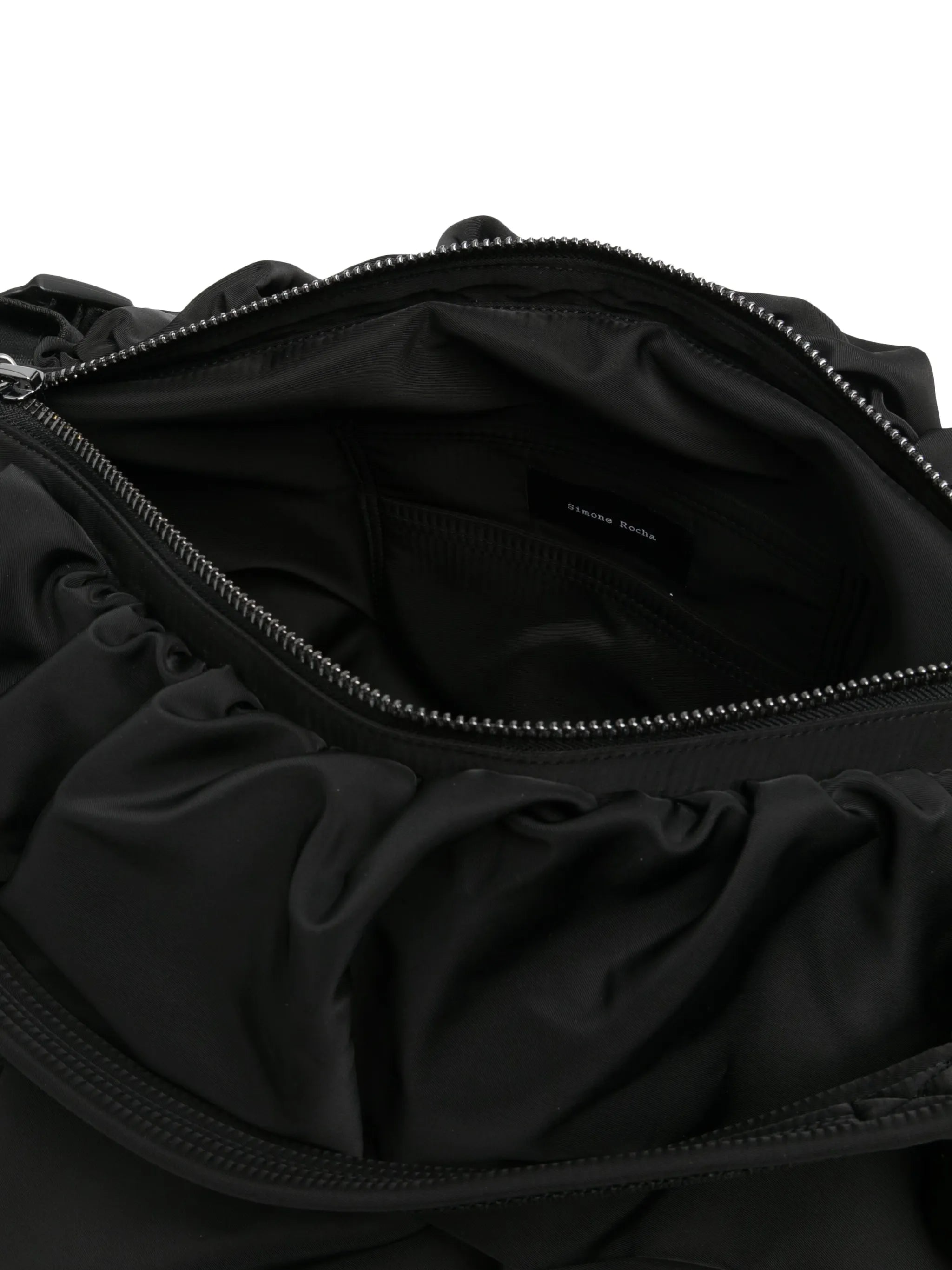 frill-detailed canvas tote bag