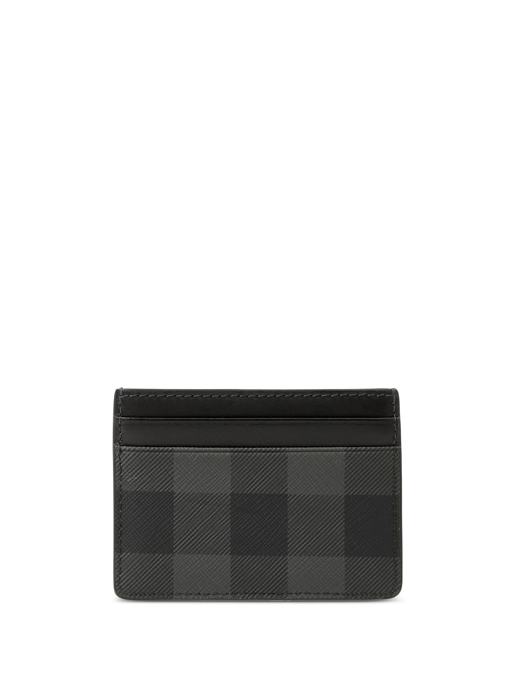 check-pattern card holder