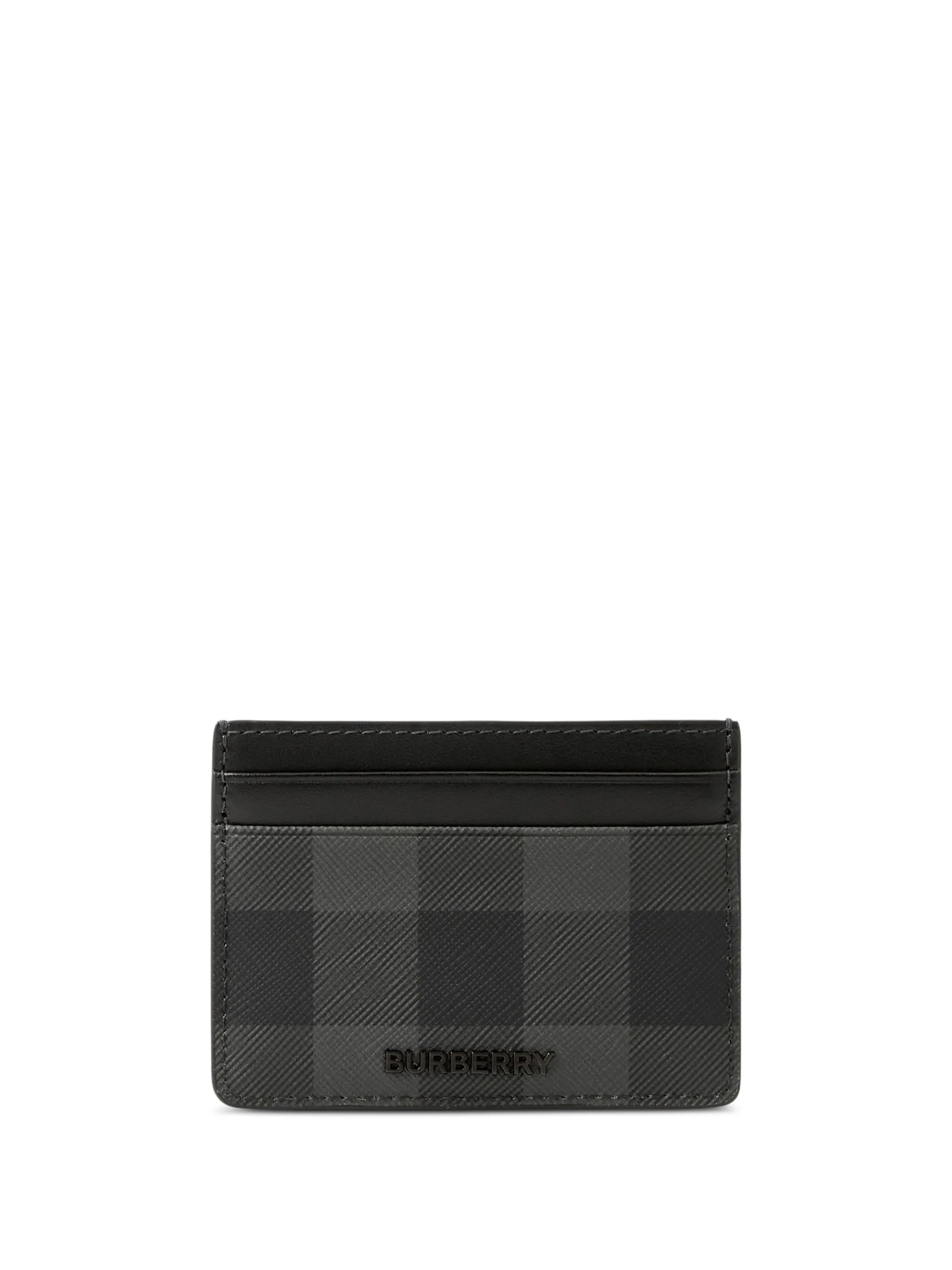 check-pattern card holder