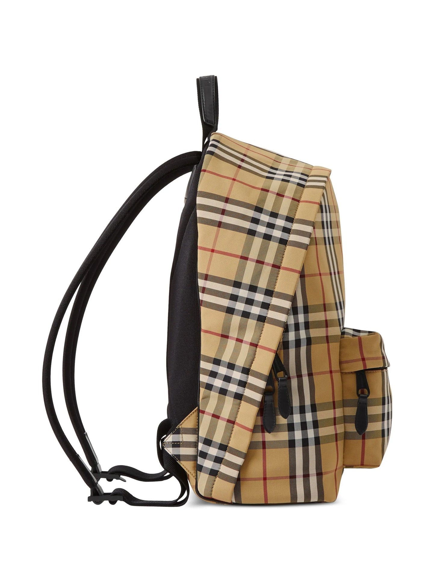 logo-plaque check-print backpack