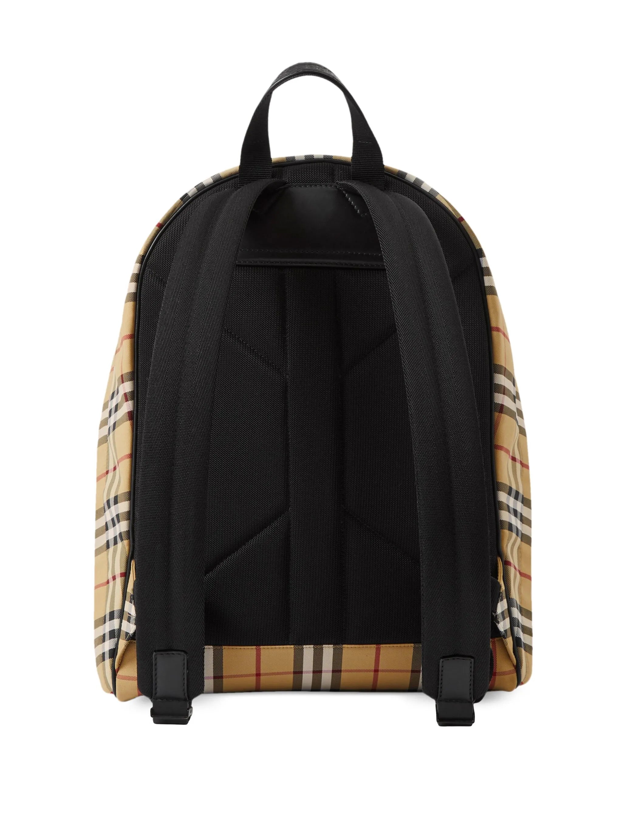 logo-plaque check-print backpack