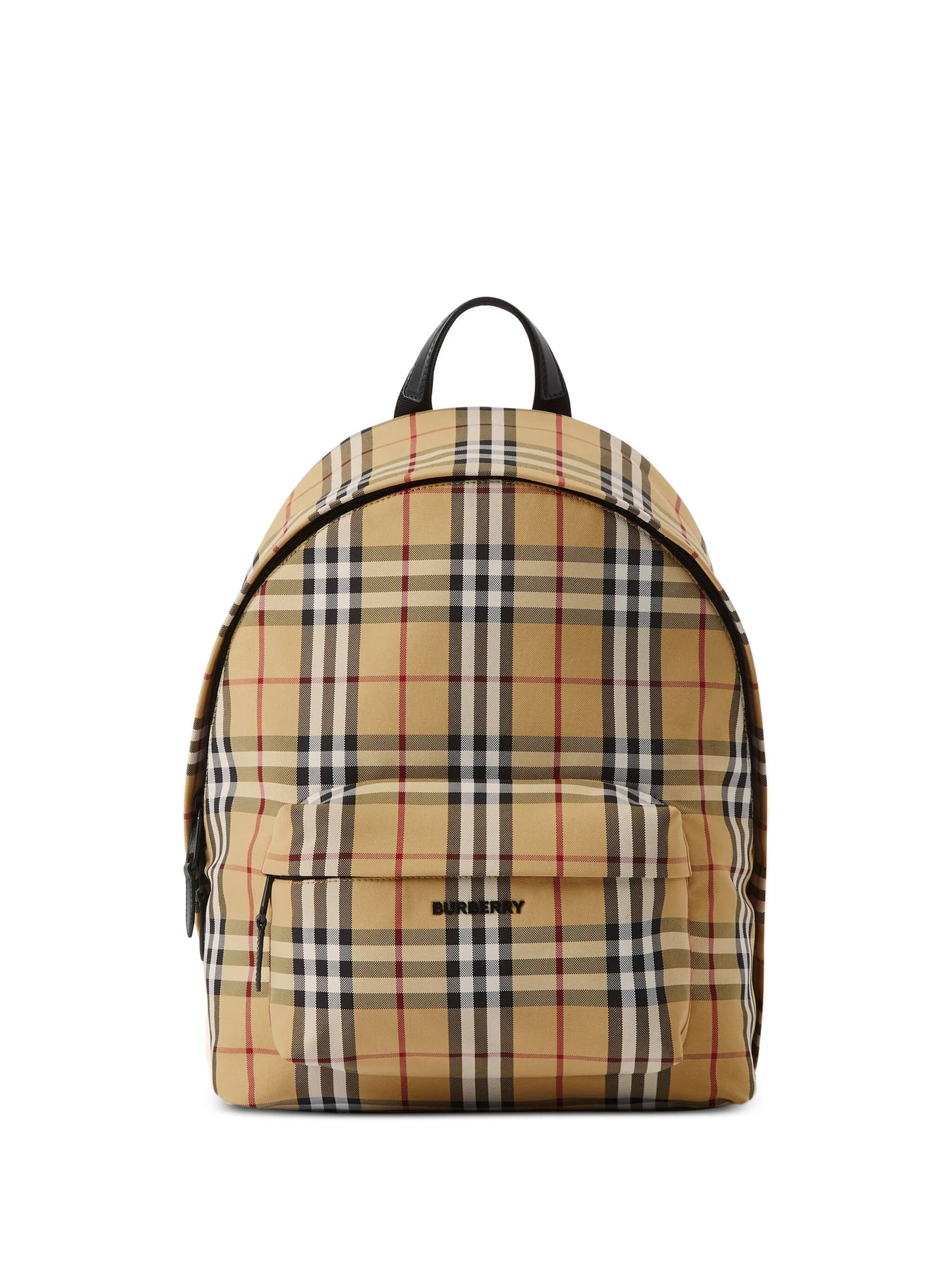 logo-plaque check-print backpack