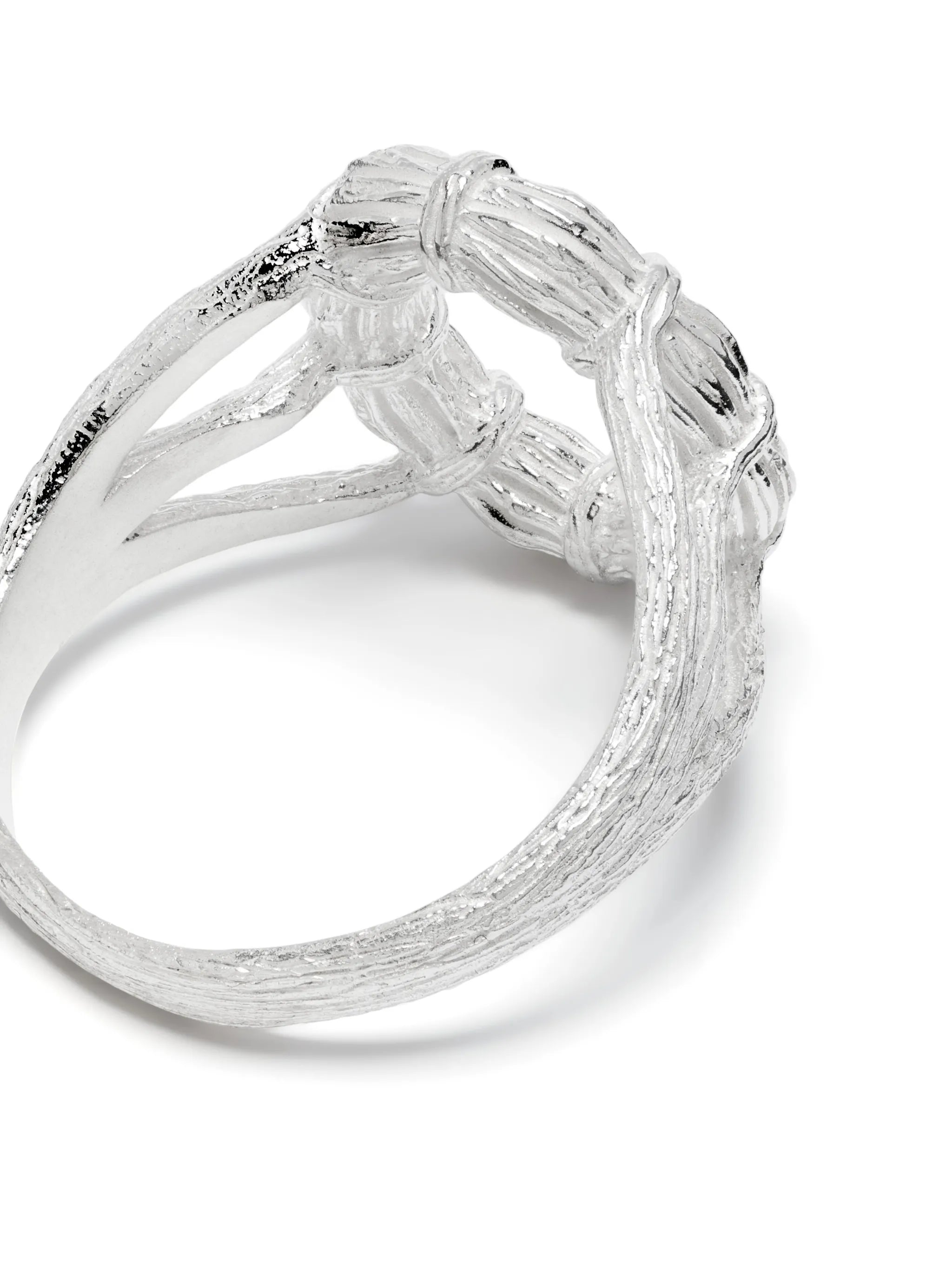mini British Willow sterling silver ring