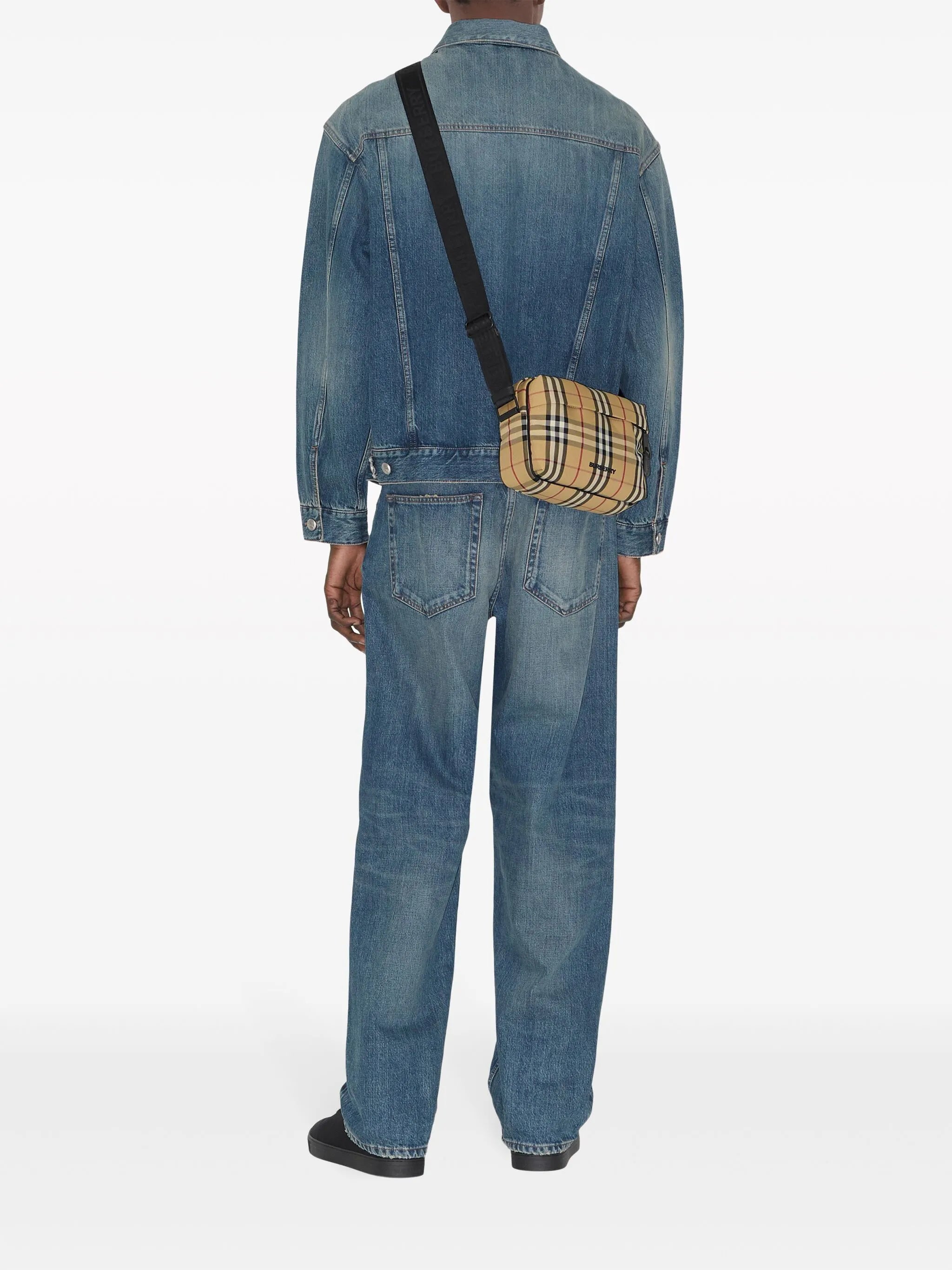 check-pattern shoulder bag