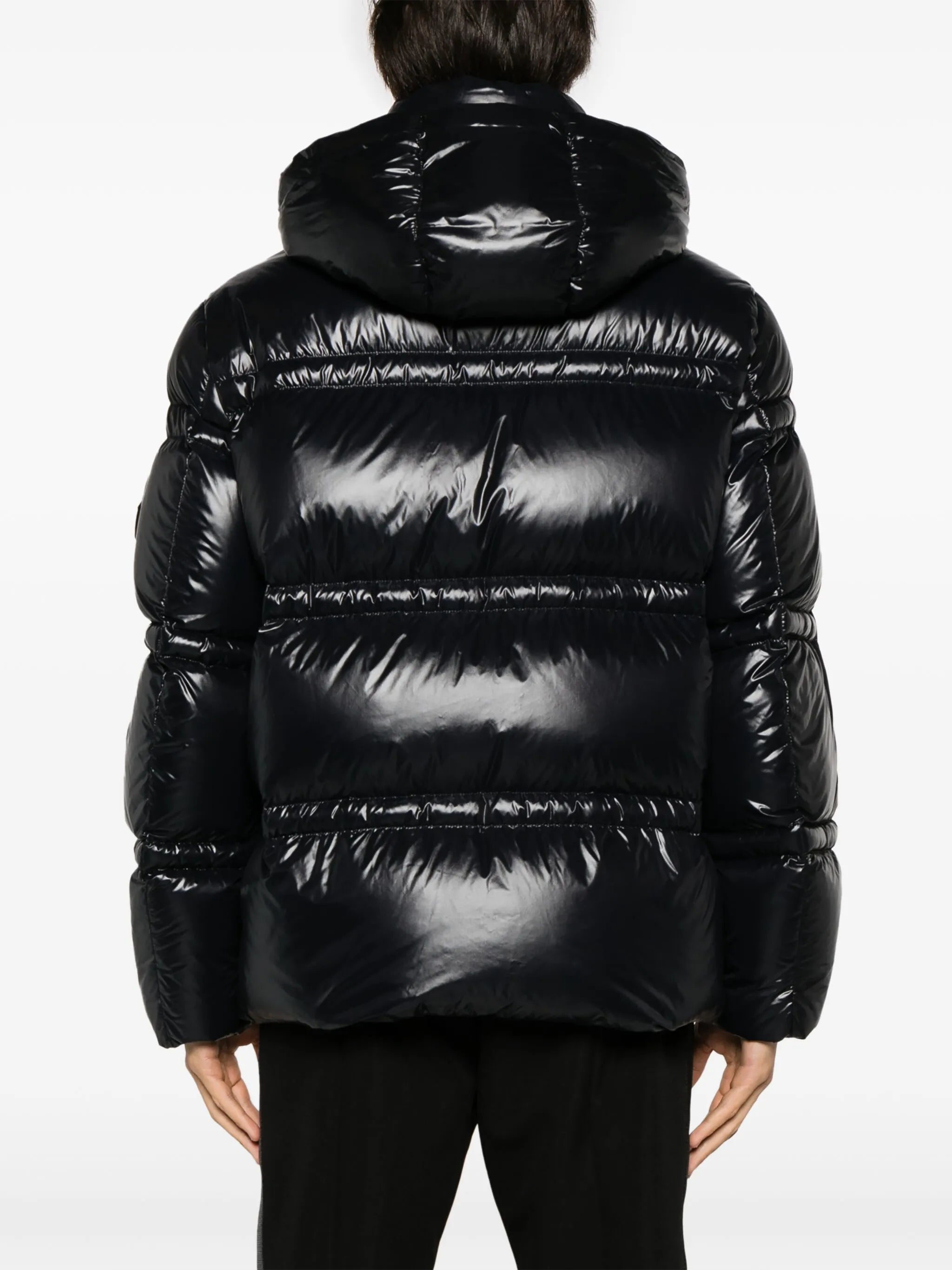 high-shine quilted jacket