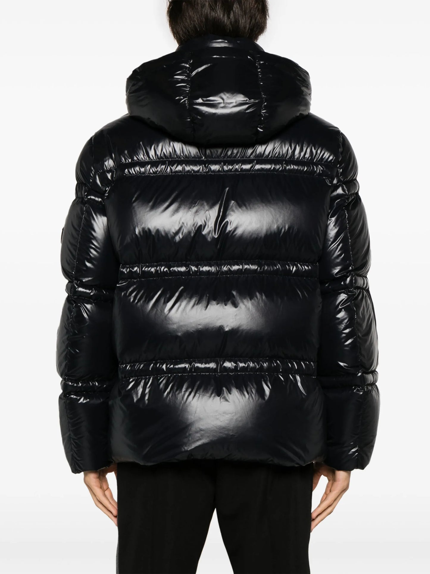 high-shine quilted jacket