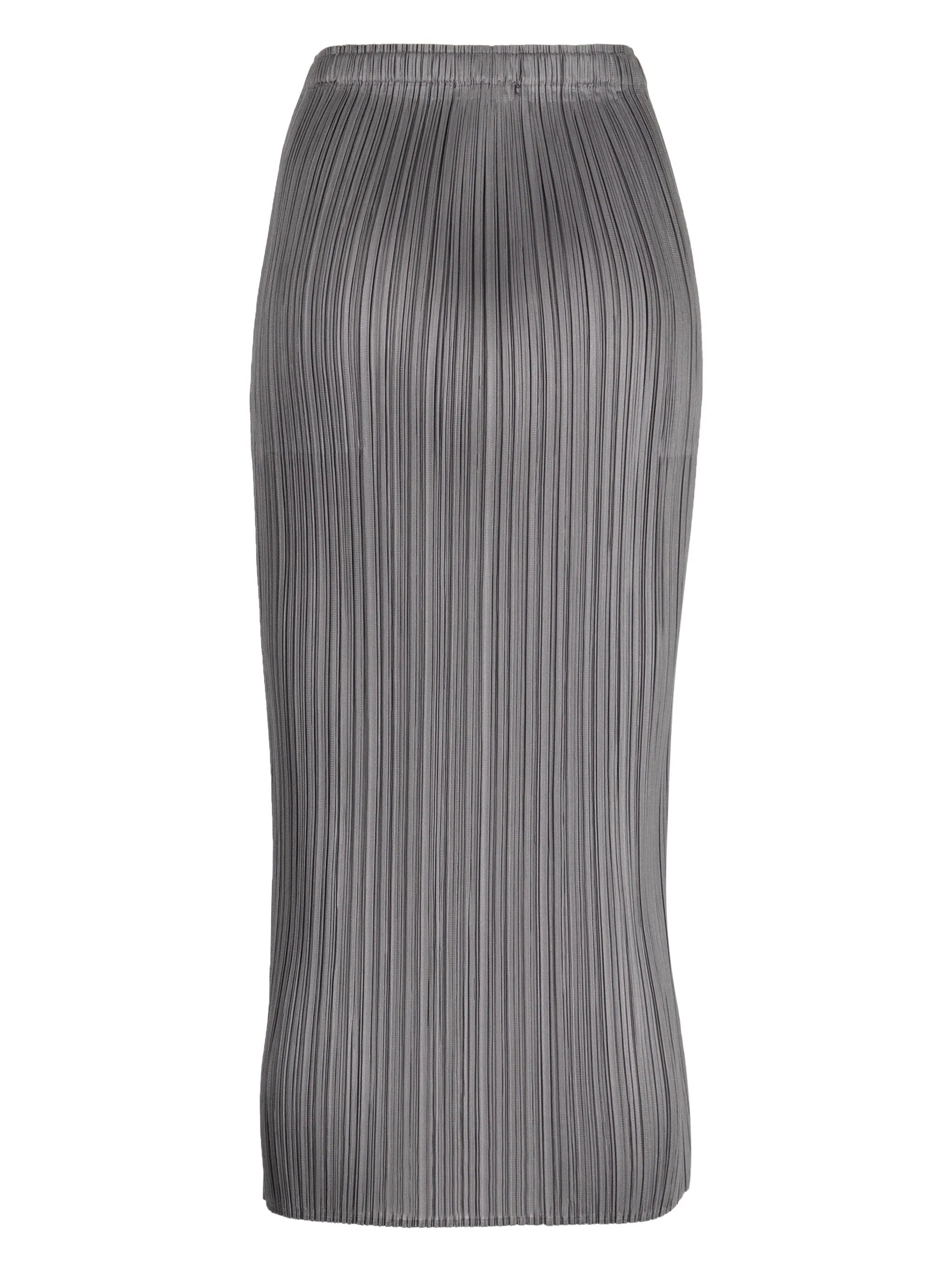 plissé high-waist midi skirt